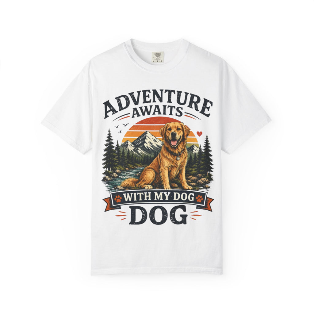 Adventure Awaits With My Dog Retro T-Shirt