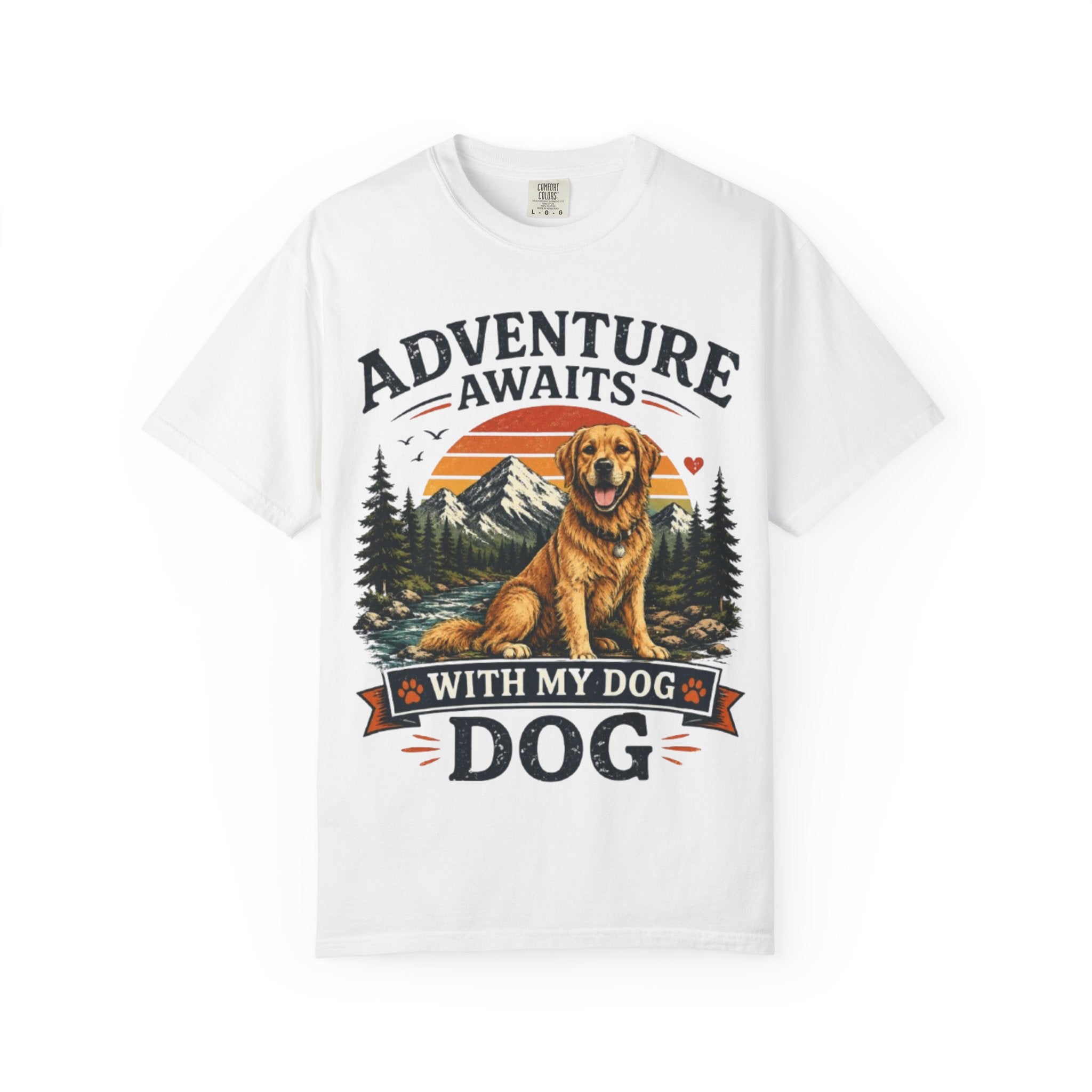 Adventure Awaits With My Dog Retro T-Shirt