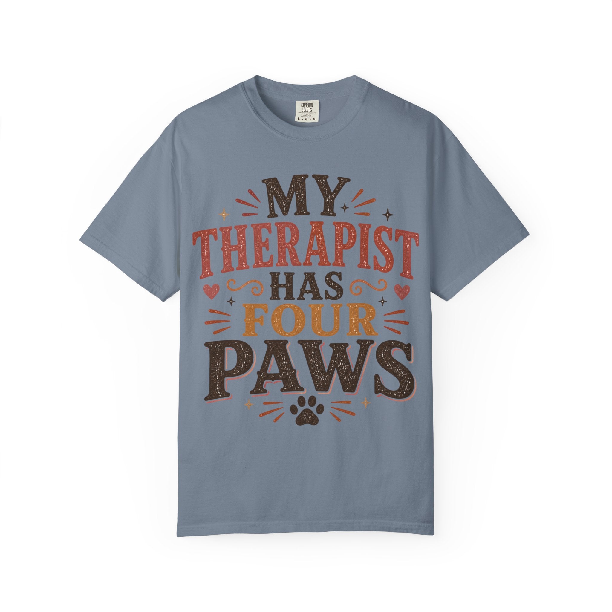 My Therapist Has Four Paws Retro T-Shirt