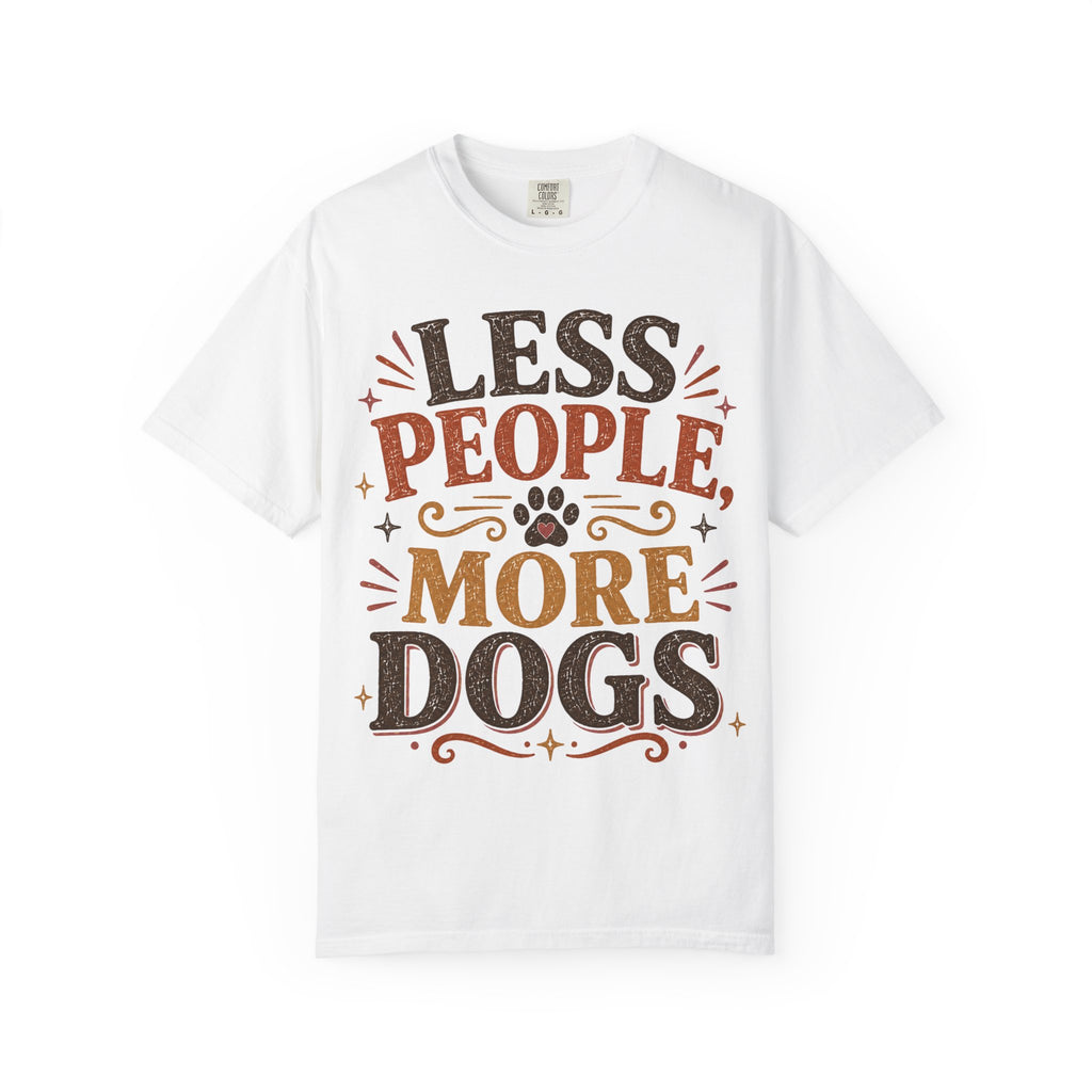 Less People, More Dogs Retro T-Shirt