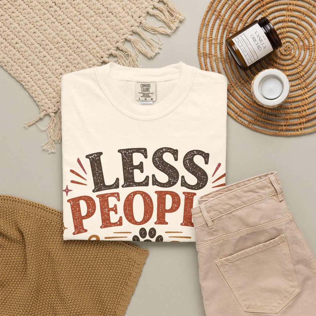 Less People, More Dogs Retro T-Shirt