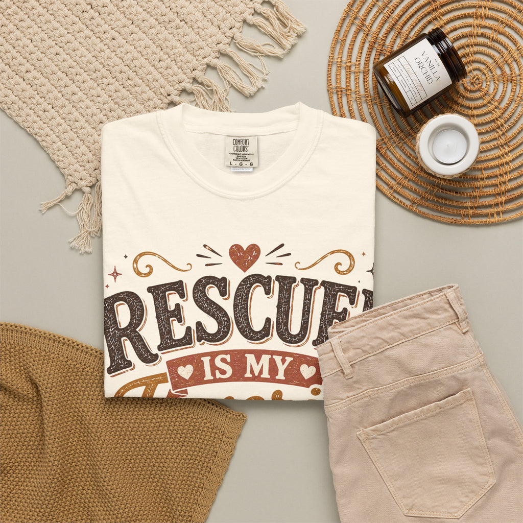 Rescued Is My Favorite Breed Retro T-Shirt