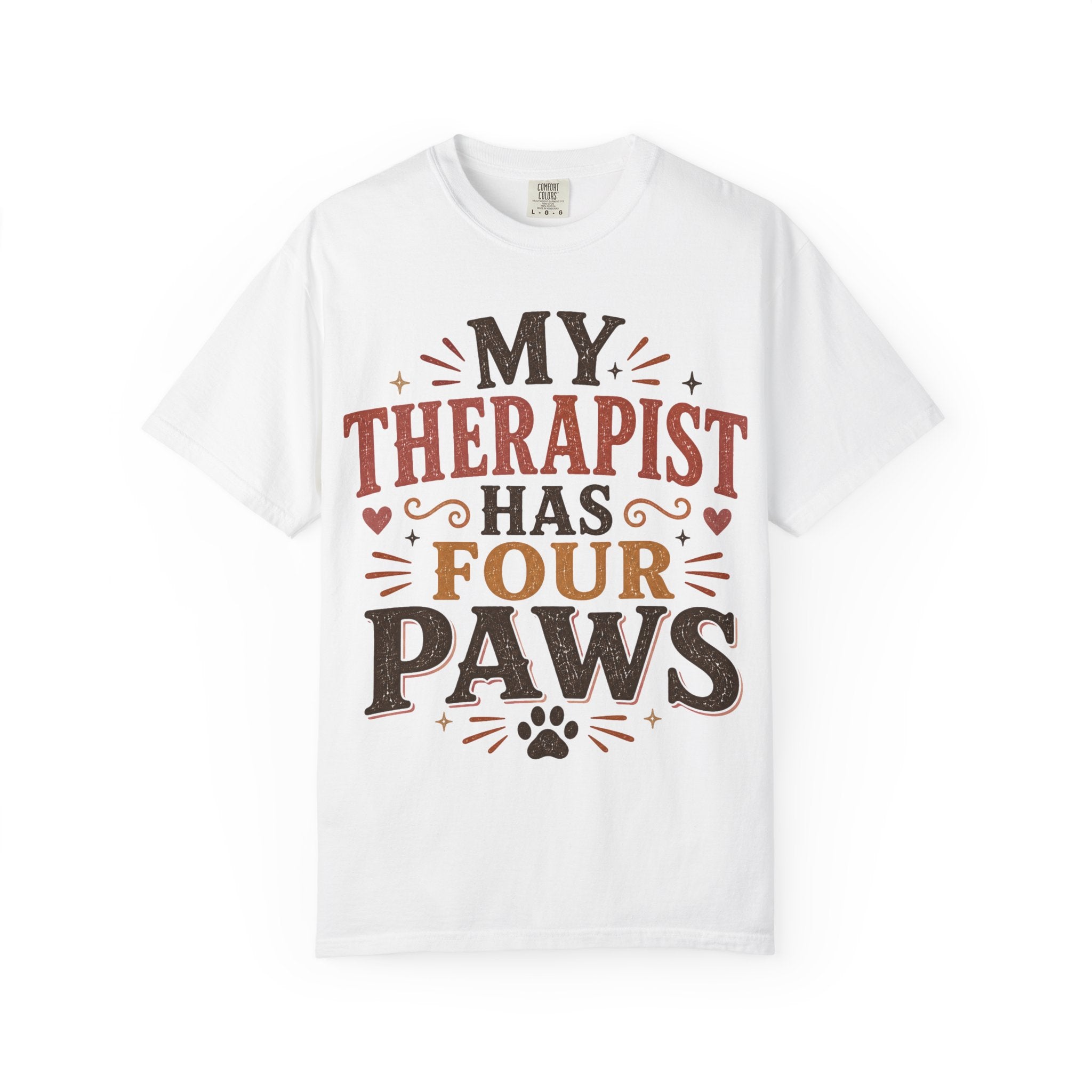 My Therapist Has Four Paws Retro T-Shirt