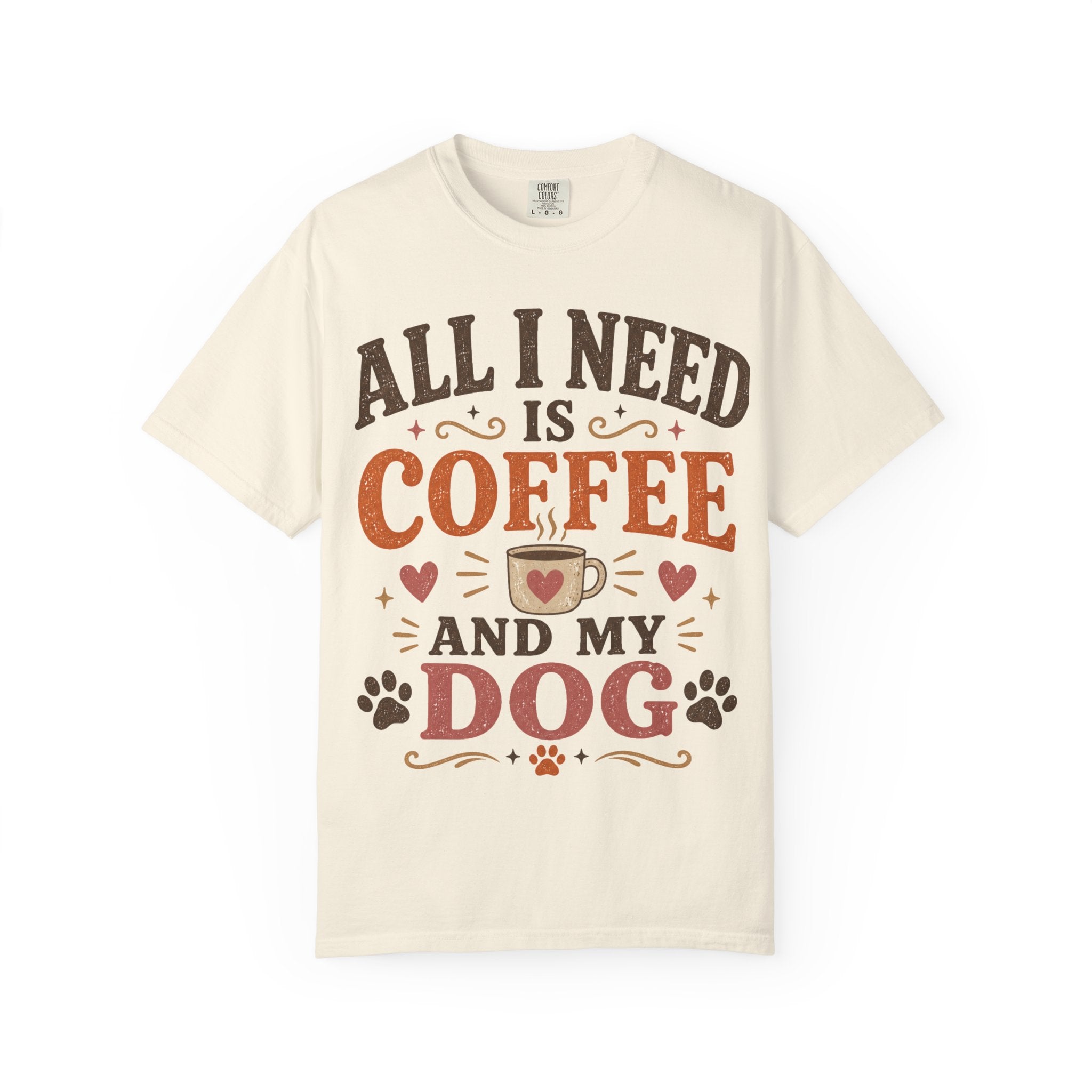 All I Need Is Coffee and My Dog Retro T-Shirt
