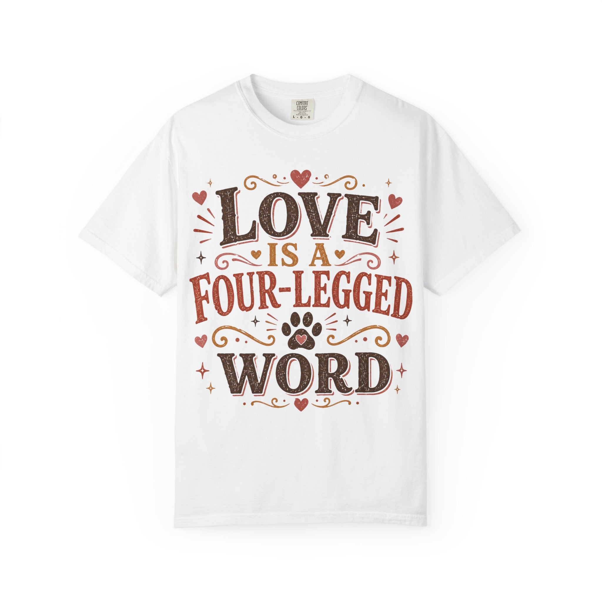 Love Is A Four-Legged Word Retro T-Shirt