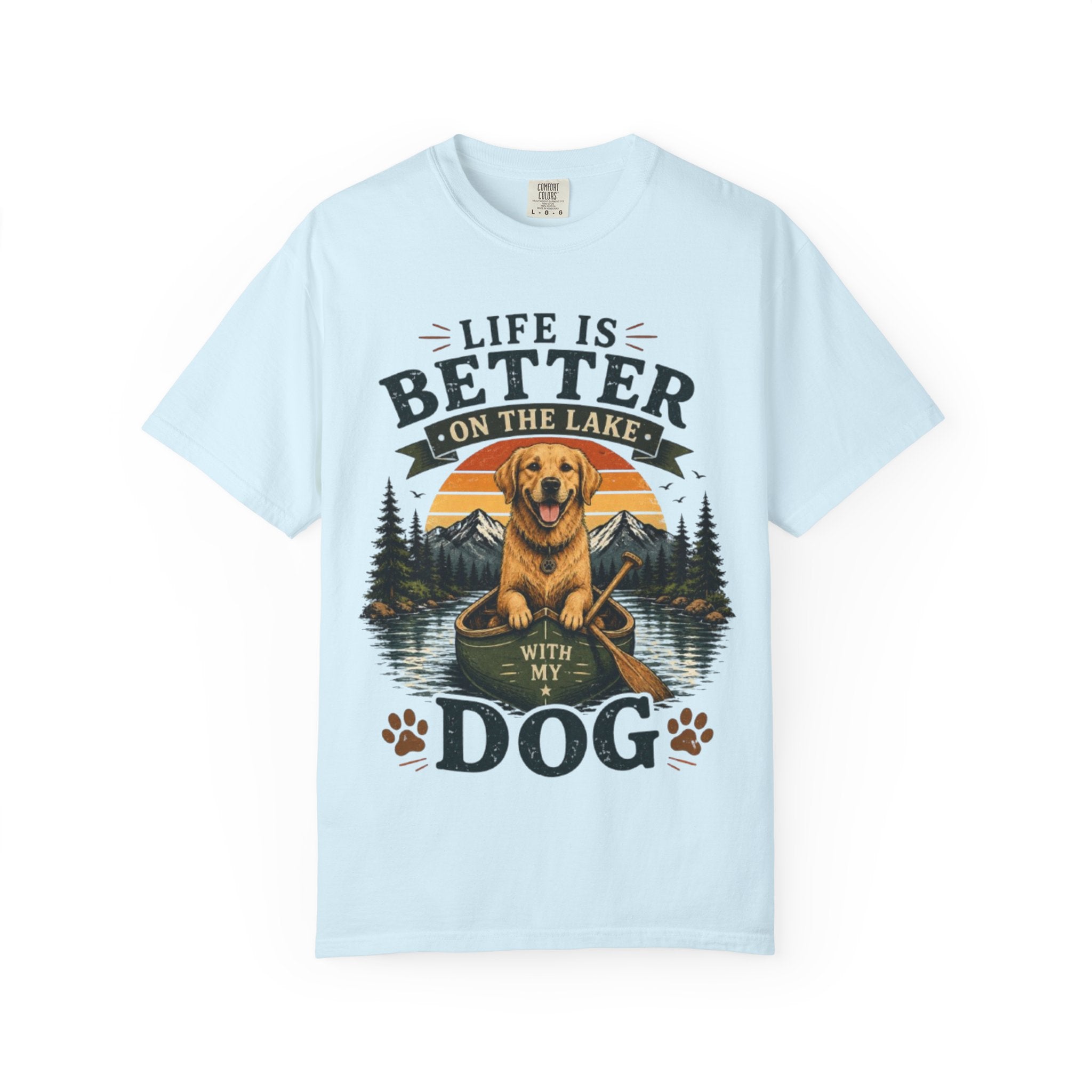 Life Is Better On The Lake With My Dog Retro T-Shirt