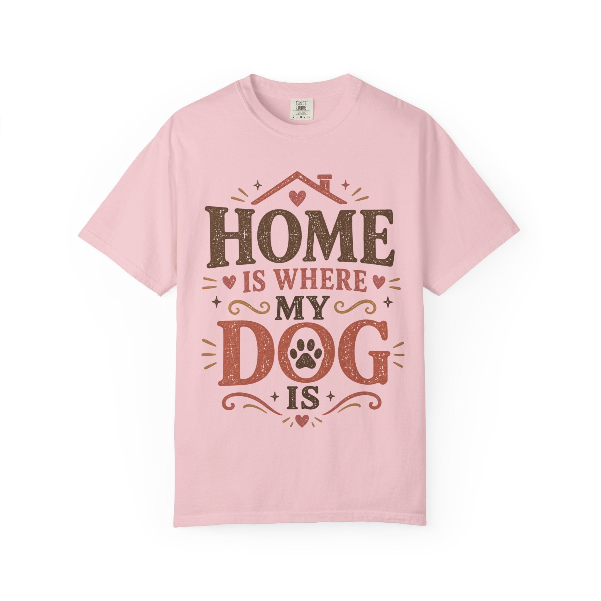 Home Is Where My Dog Is Retro T-Shirt