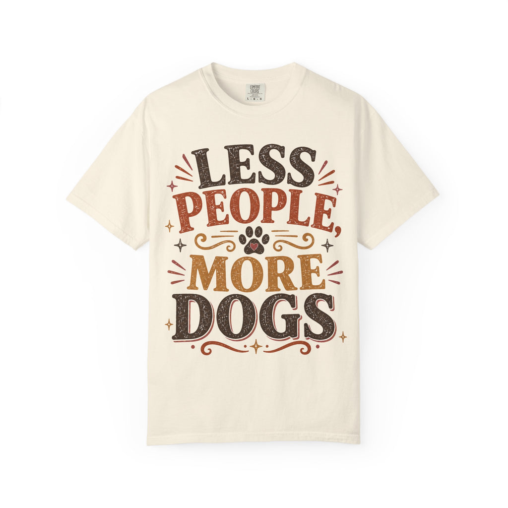 Less People, More Dogs Retro T-Shirt