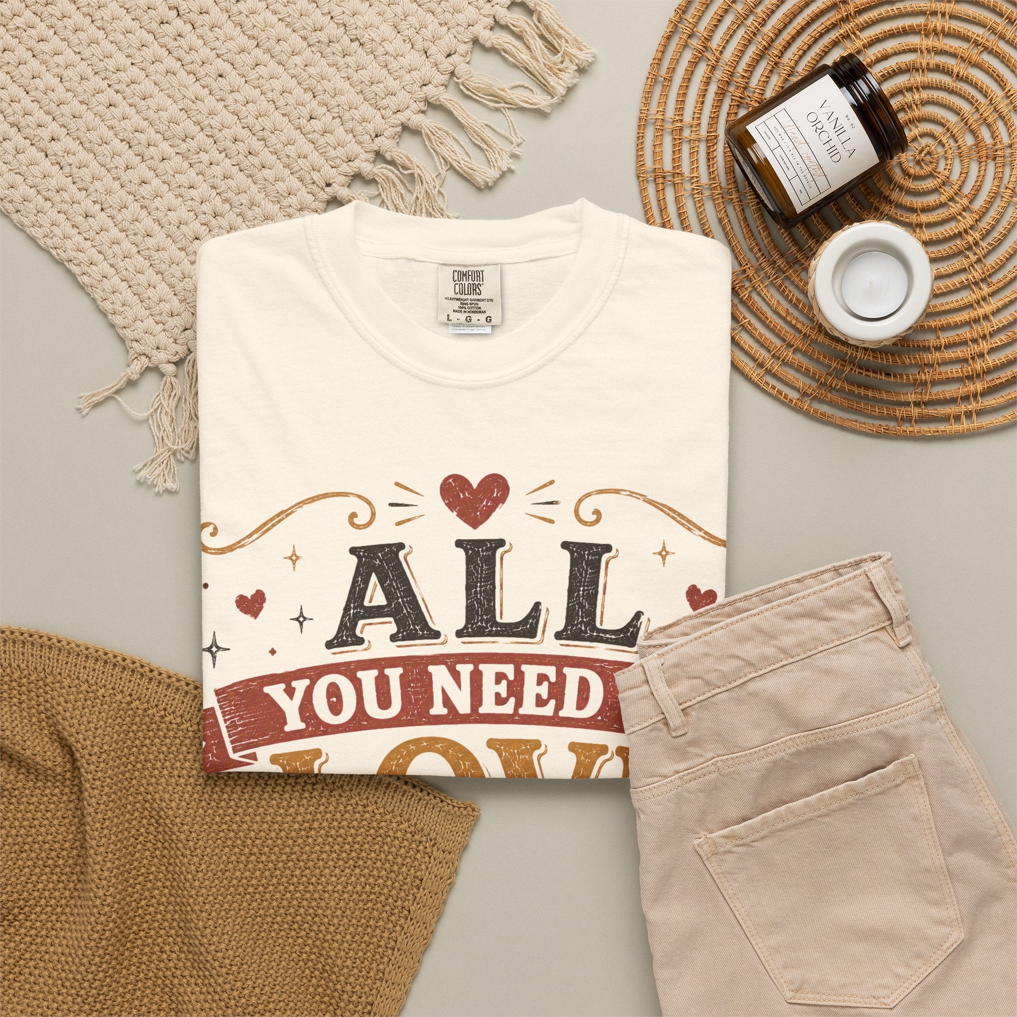 All You Need Is Love... And A Dog Retro T-Shirt