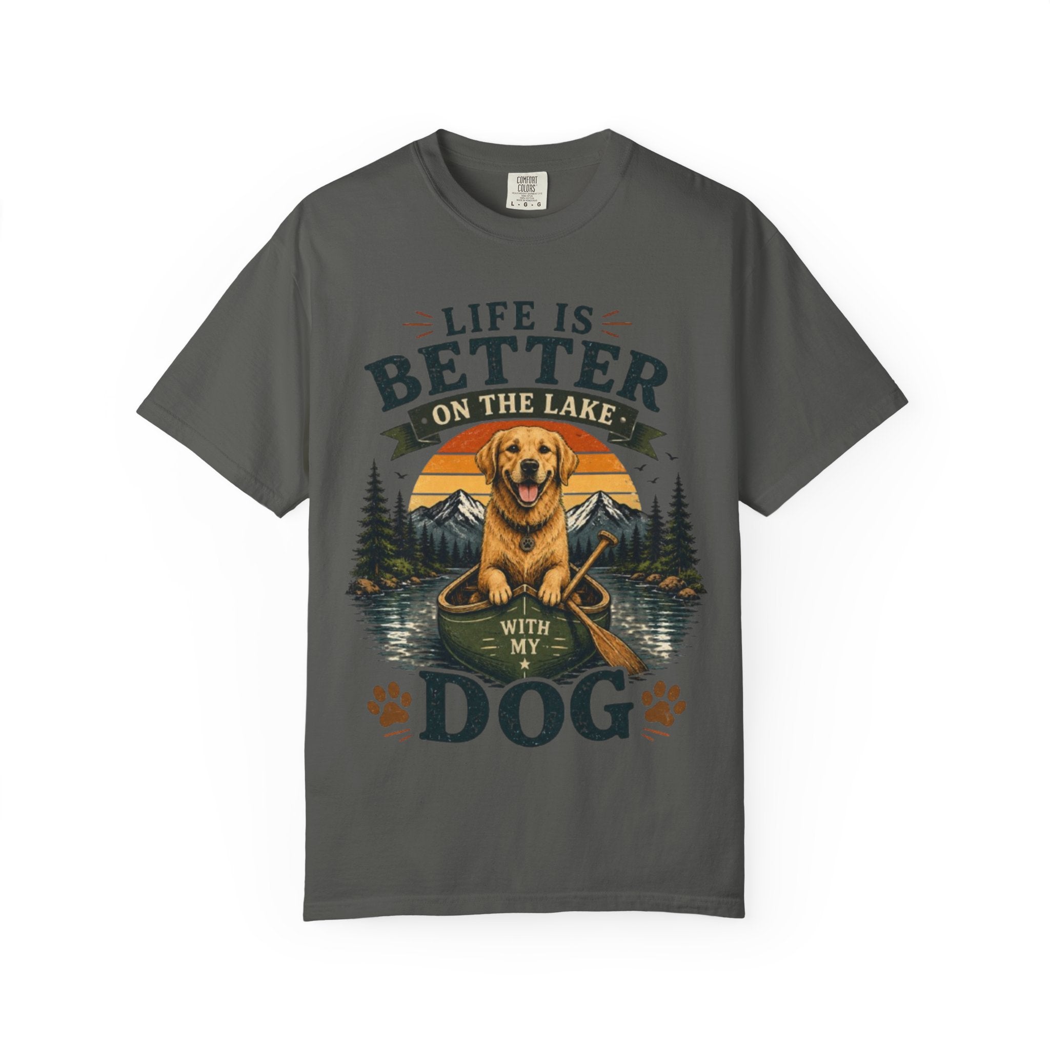 Life Is Better On The Lake With My Dog Retro T-Shirt
