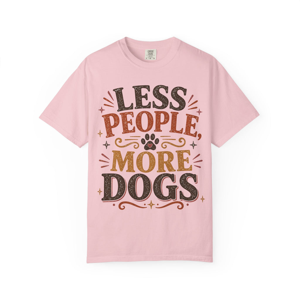 Less People, More Dogs Retro T-Shirt
