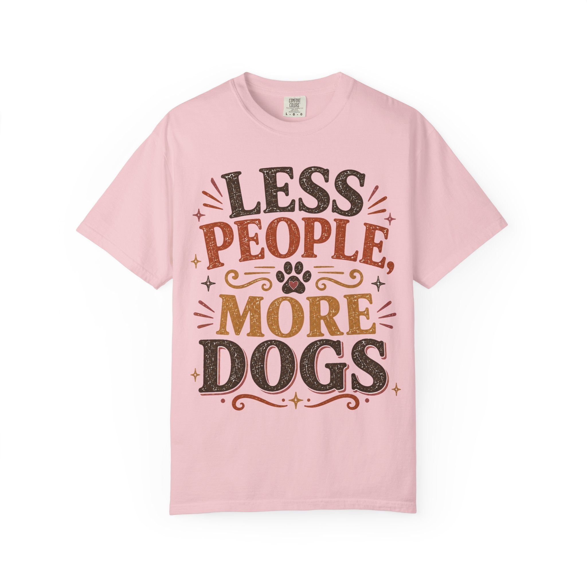 Less People, More Dogs Retro T-Shirt