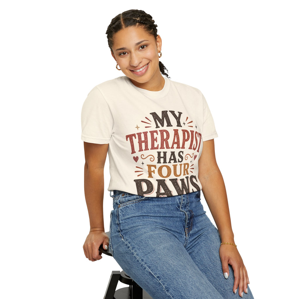 My Therapist Has Four Paws Retro T-Shirt