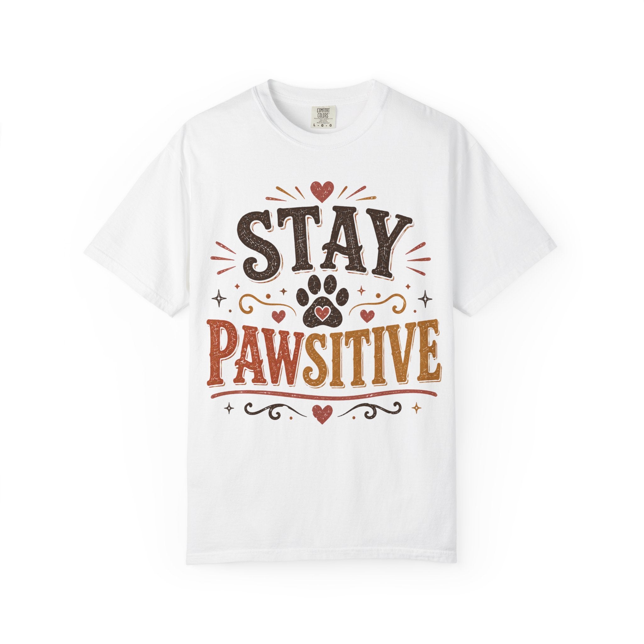 Stay Pawsitive Retro T-Shirt