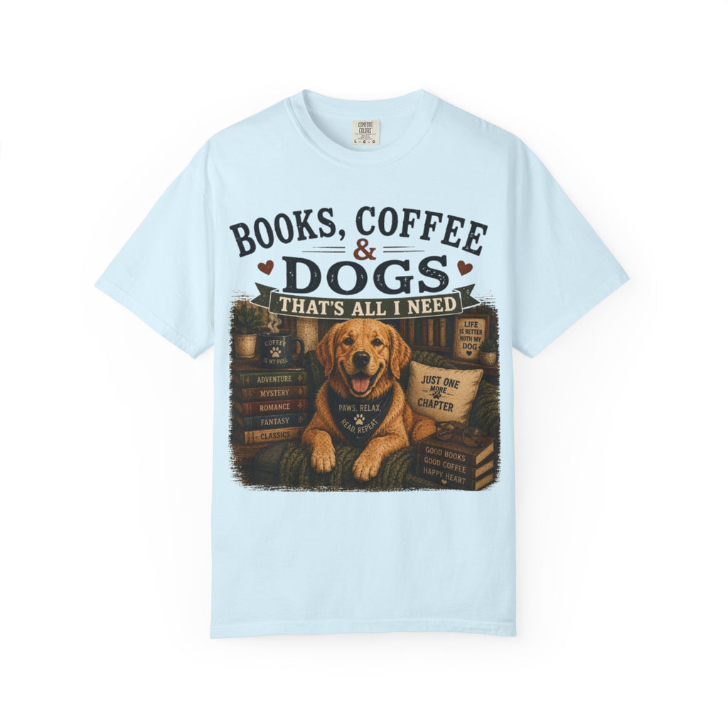 Books, Coffee & Dogs That's All I Need Retro T-Shirt