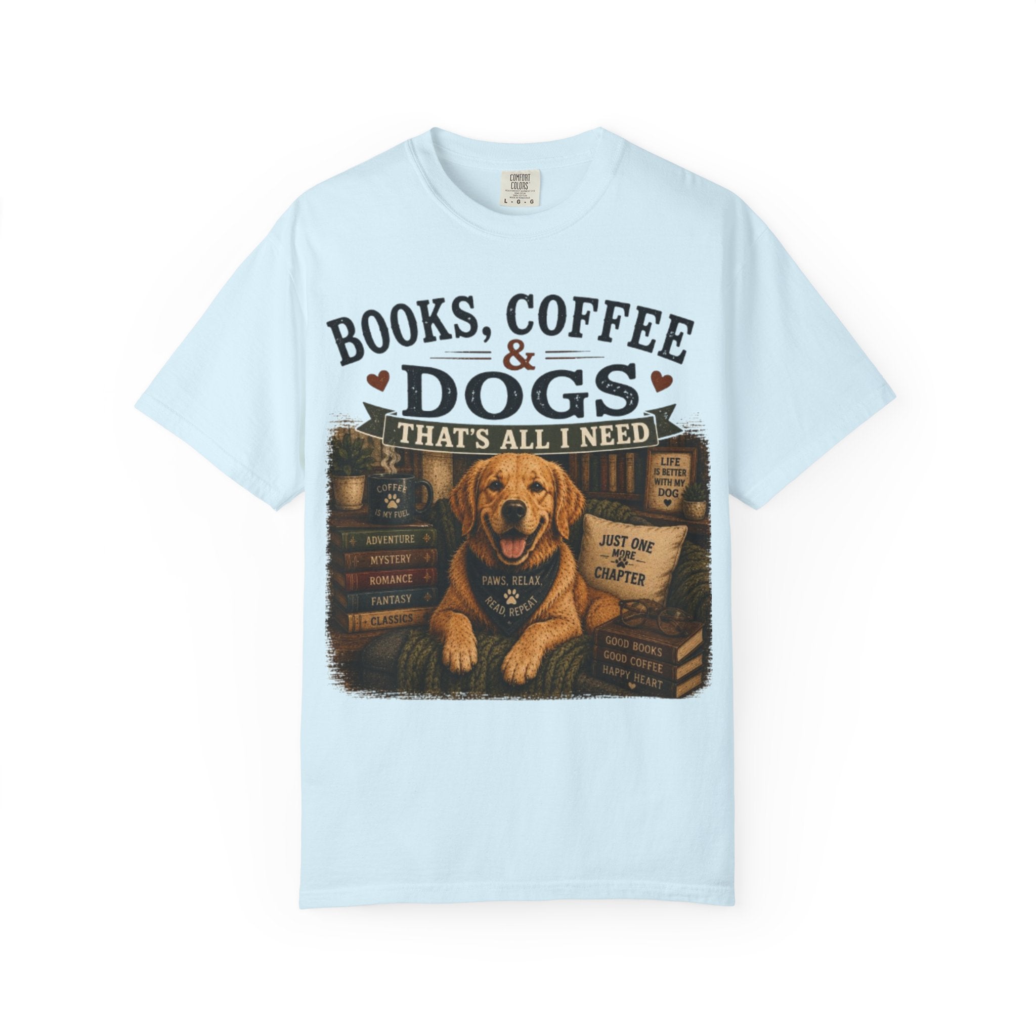 Books, Coffee & Dogs That's All I Need Retro T-Shirt