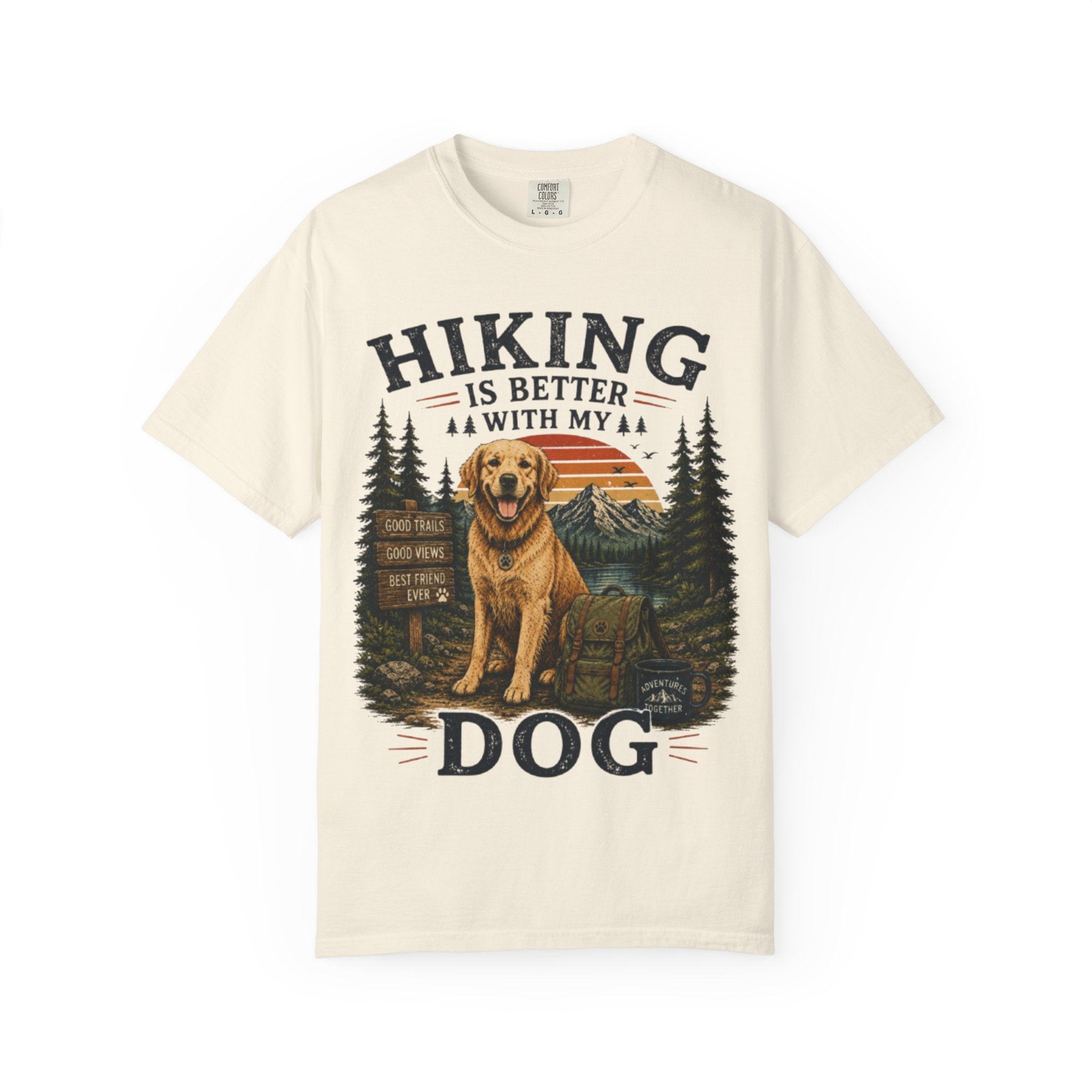 Hiking Is Better With My Dog Retro T-Shirt