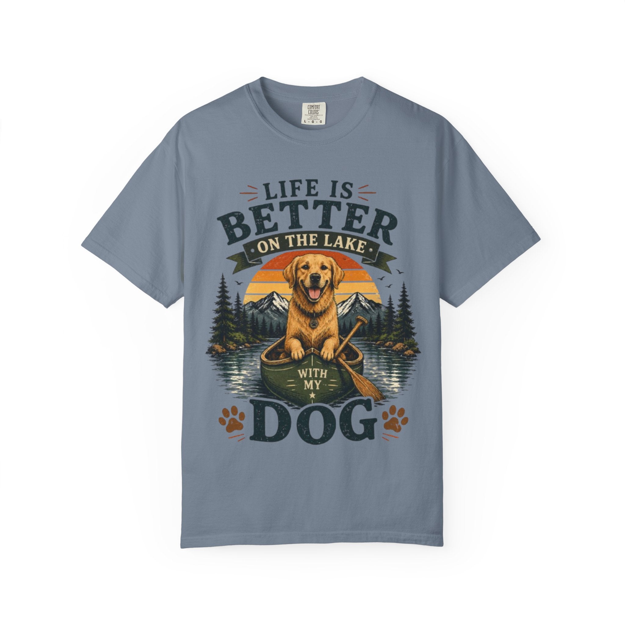 Life Is Better On The Lake With My Dog Retro T-Shirt