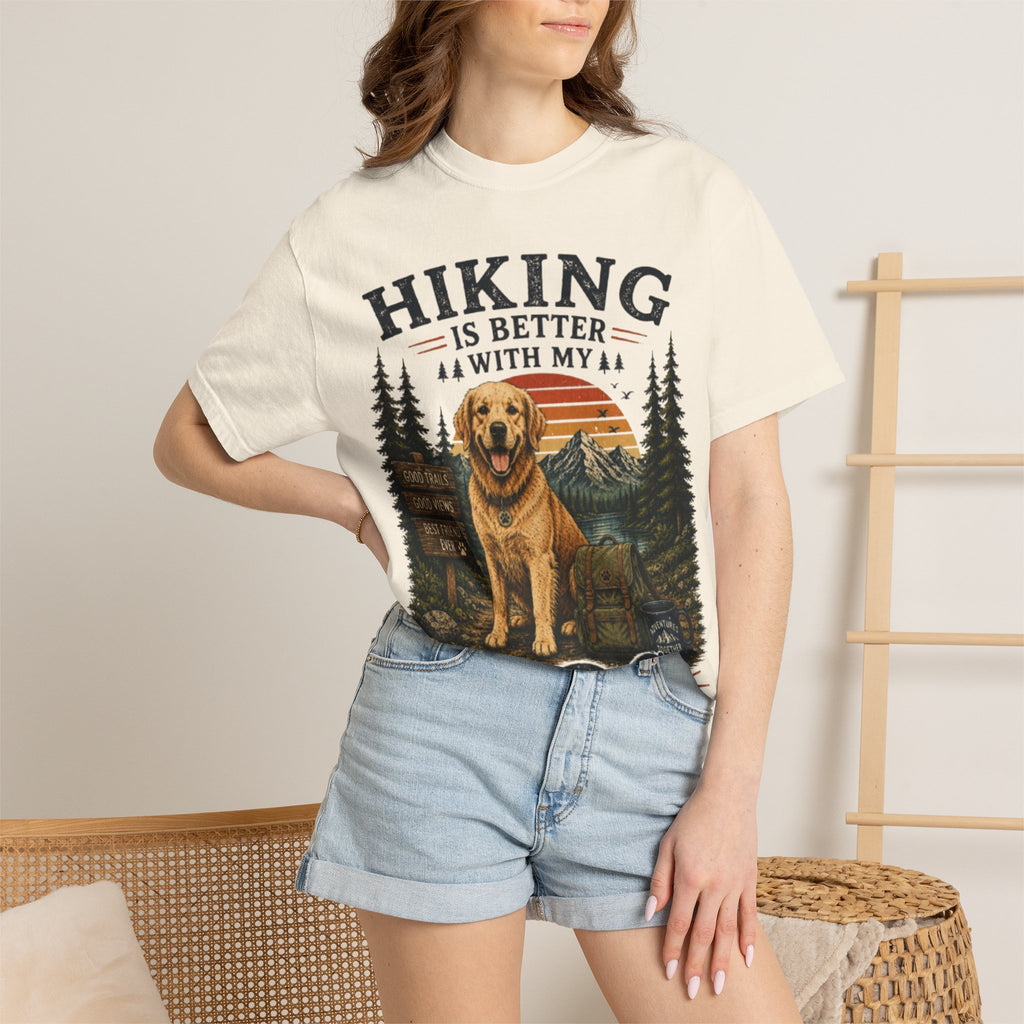 Hiking Is Better With My Dog Retro T-Shirt
