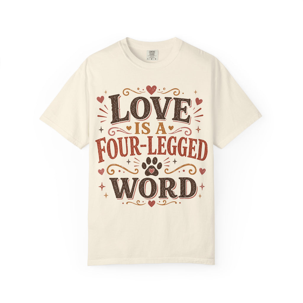 Love Is A Four-Legged Word Retro T-Shirt