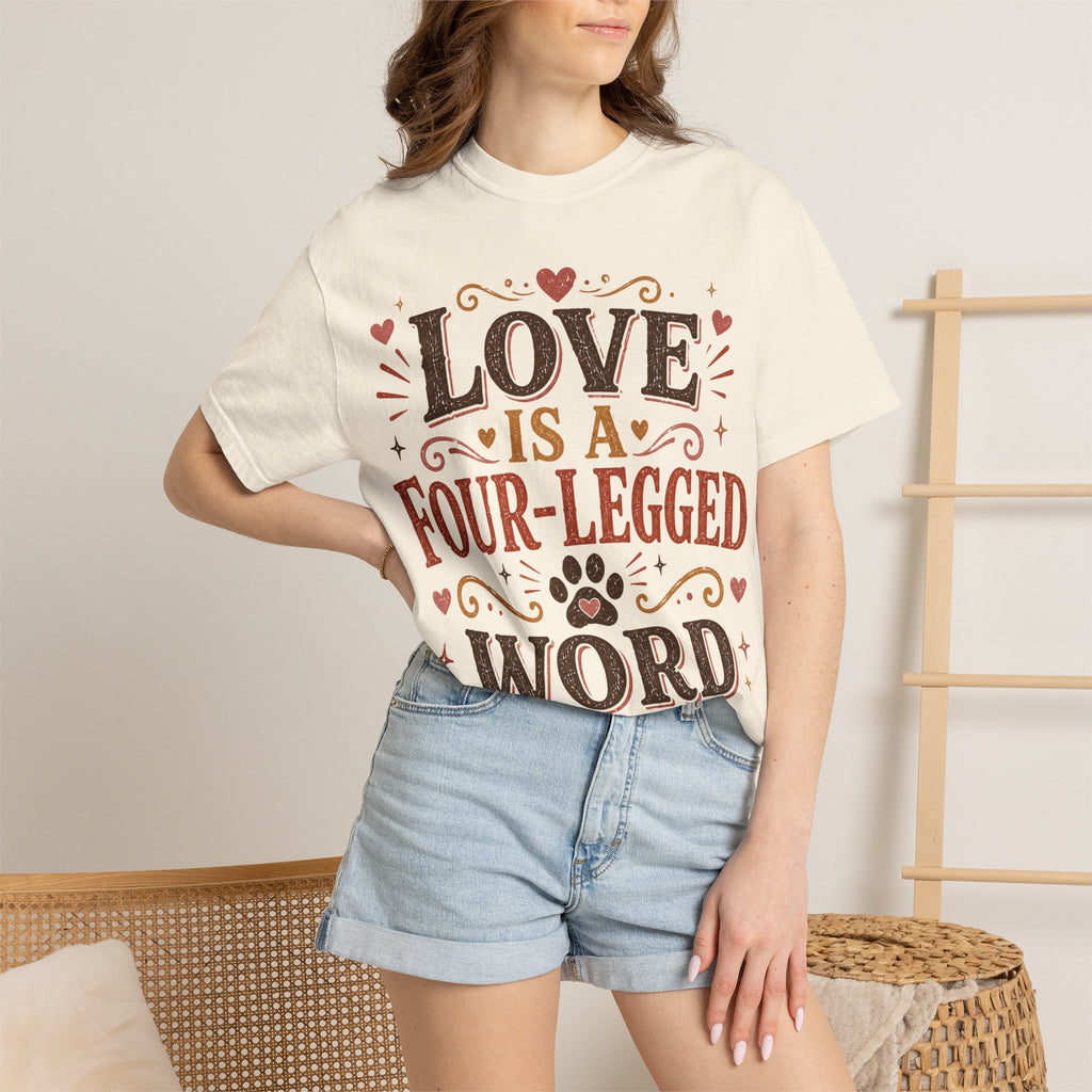 Love Is A Four-Legged Word Retro T-Shirt