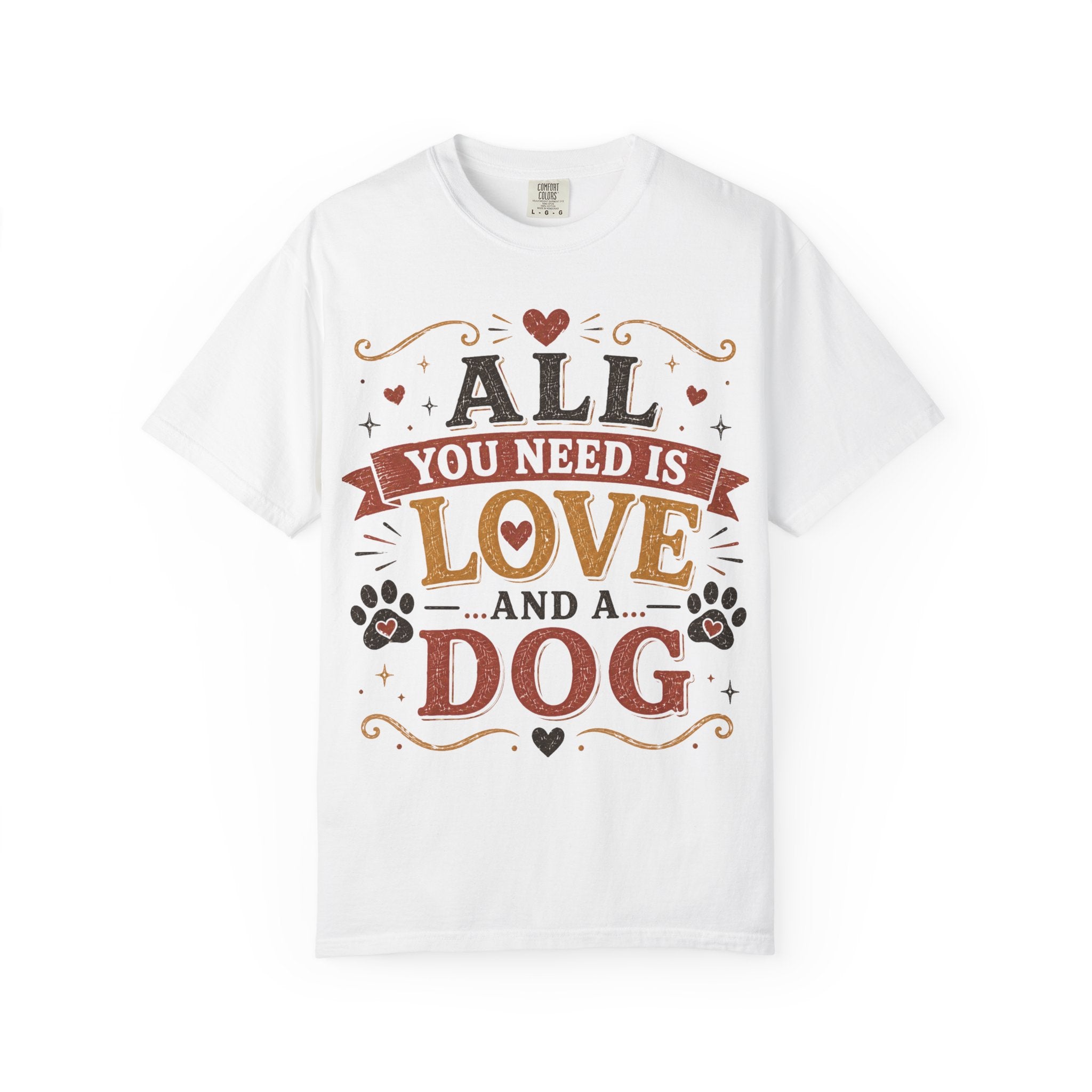 All You Need Is Love... And A Dog Retro T-Shirt