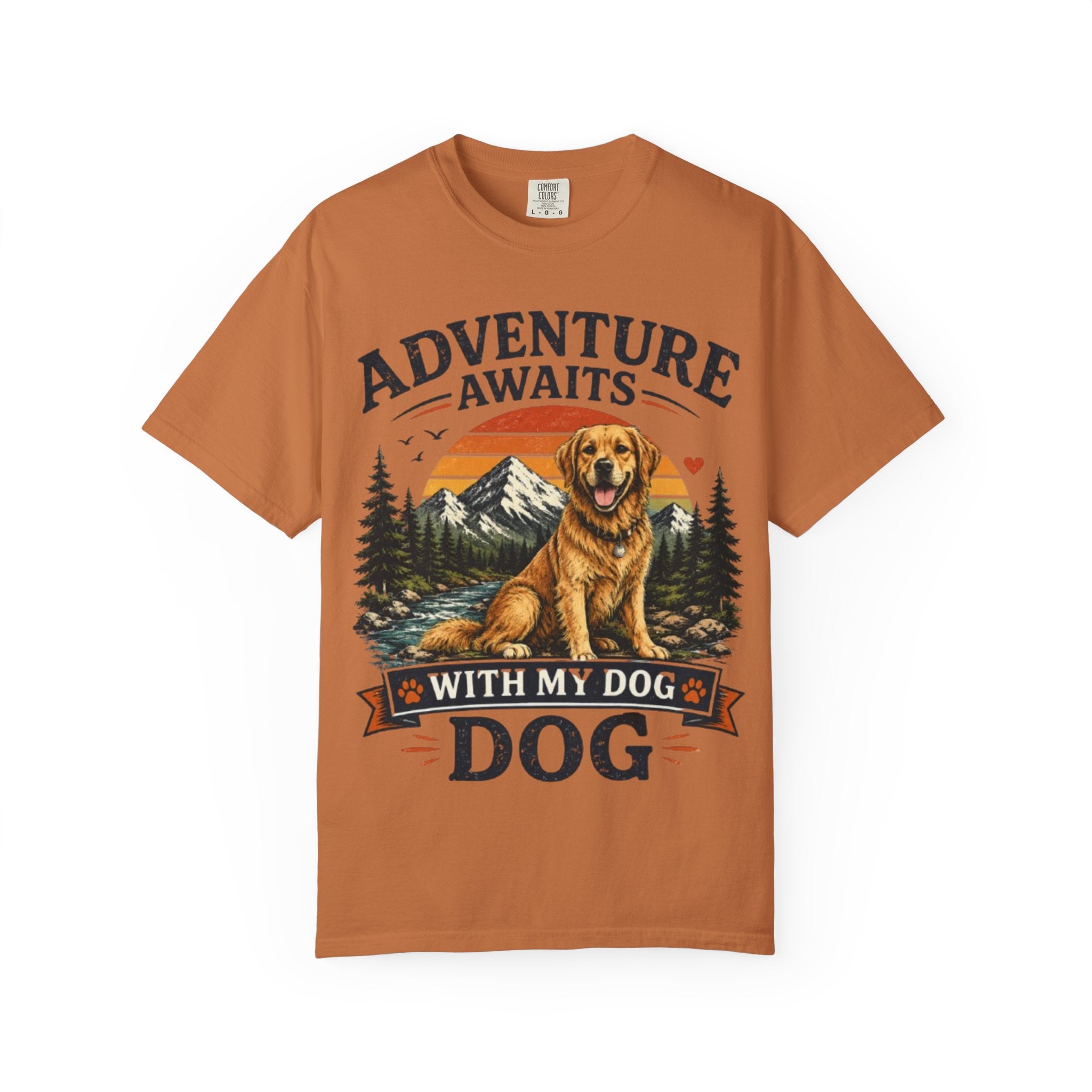 Adventure Awaits With My Dog Retro T-Shirt