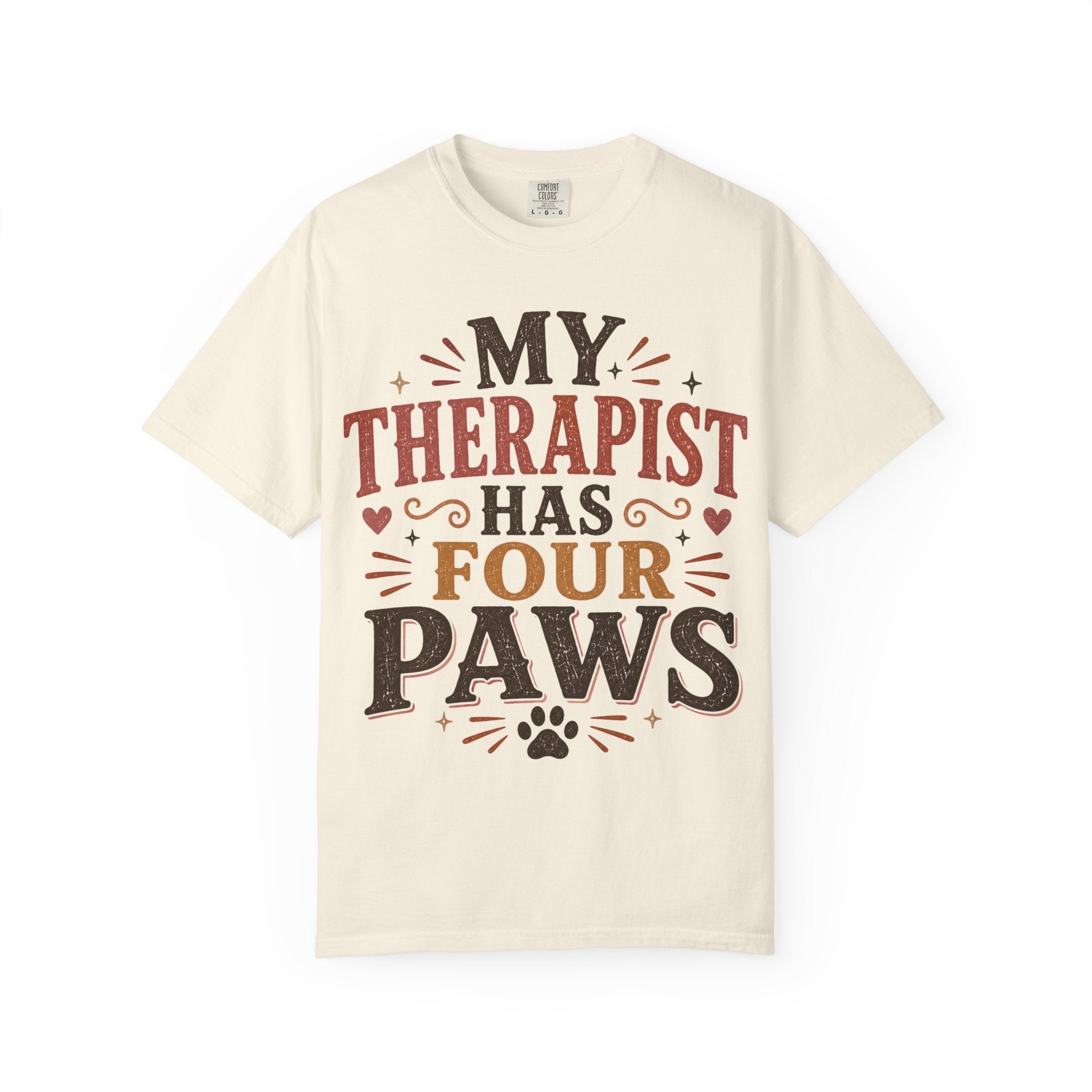 My Therapist Has Four Paws Retro T-Shirt