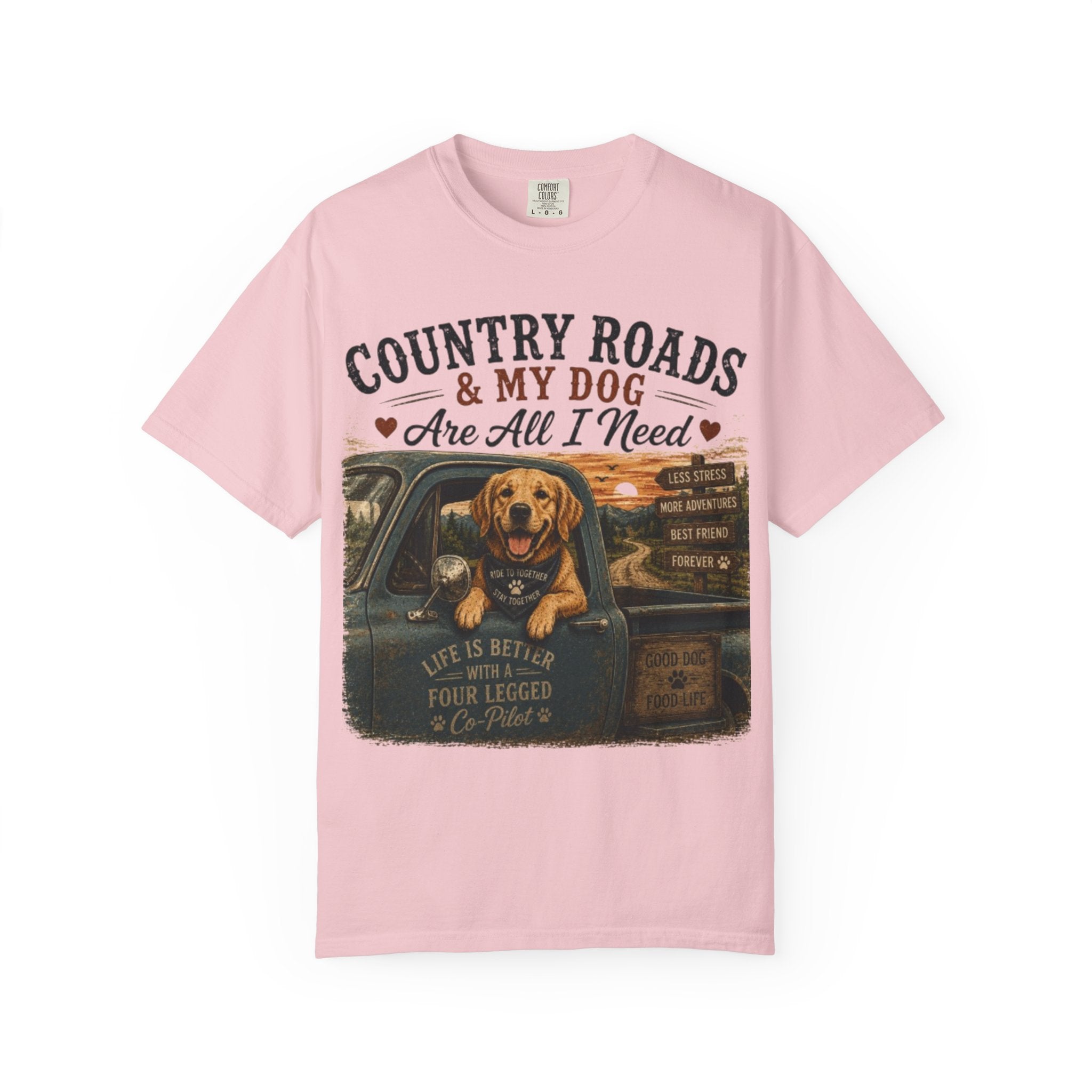 Country Roads & My Dog Retro T-Shirt