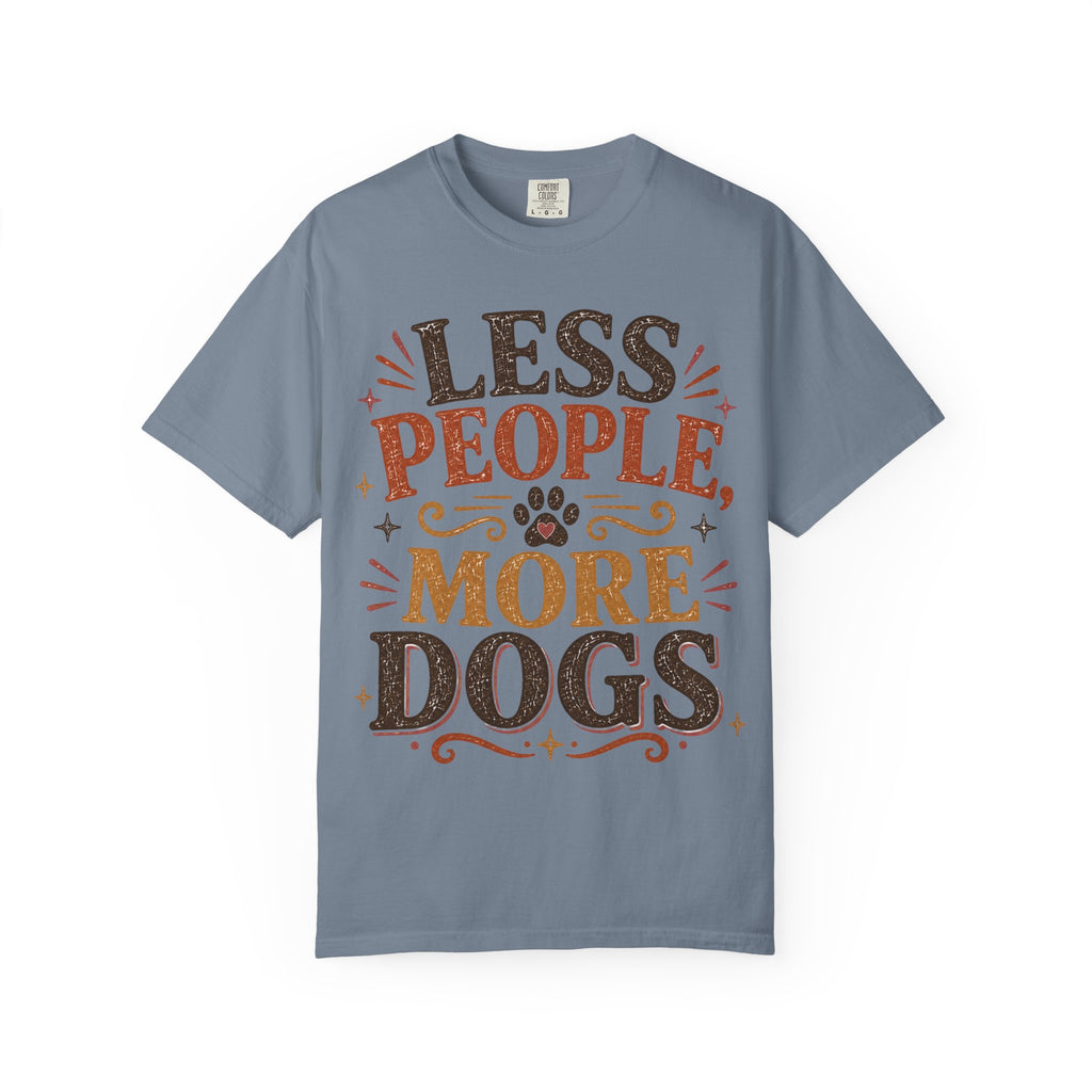 Less People, More Dogs Retro T-Shirt