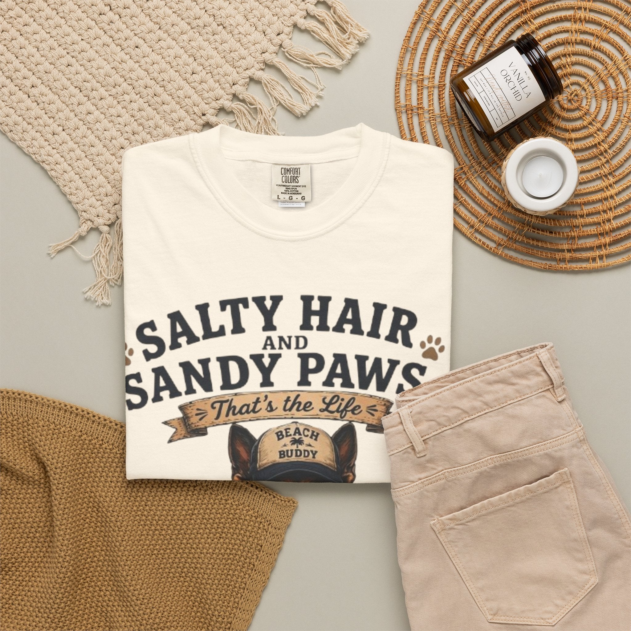 Salty Hair & Sandy Paws Dog Dad Comfort Colors® T-Shirt