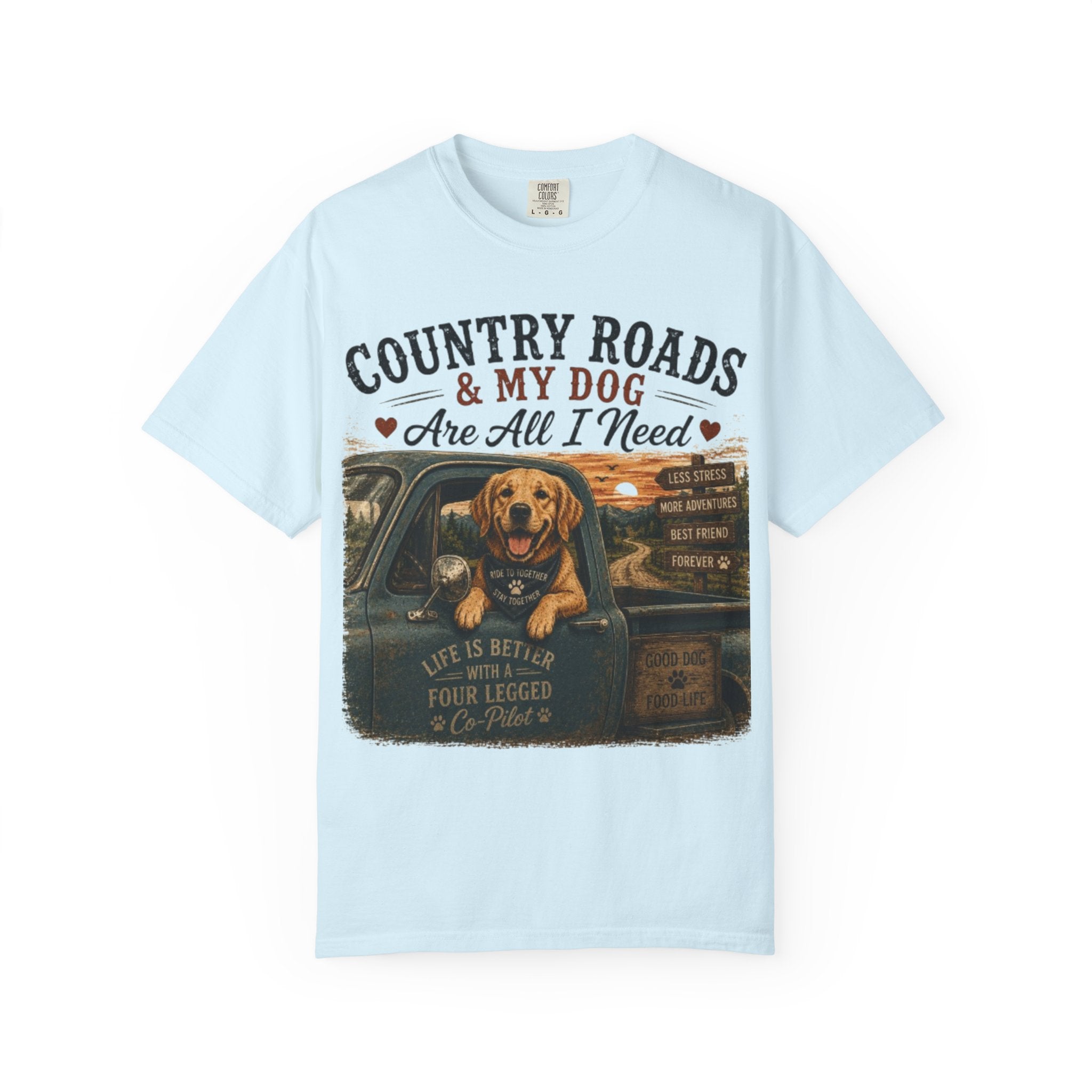 Country Roads & My Dog Retro T-Shirt