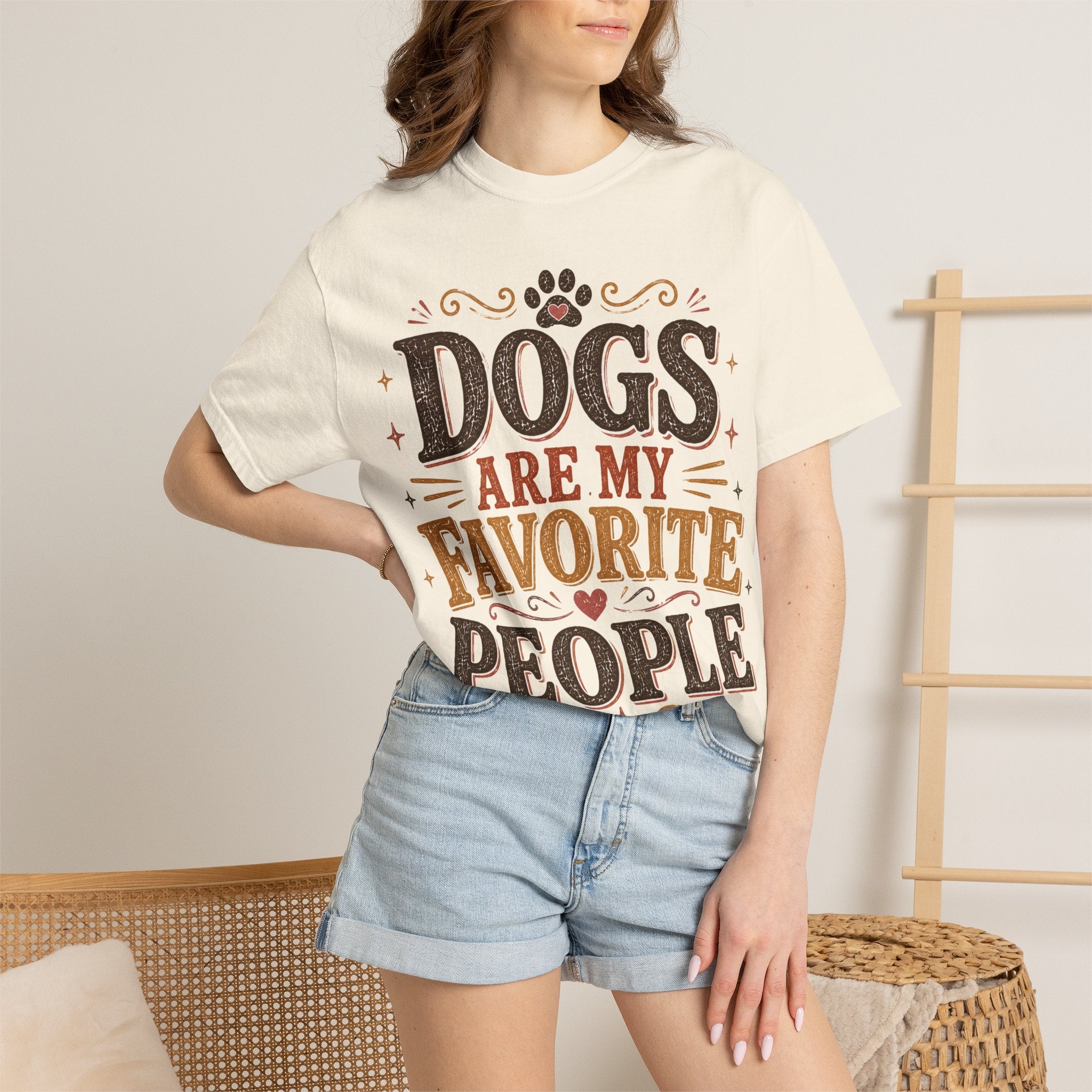 Dogs Are My Favorite People Retro T-Shirt