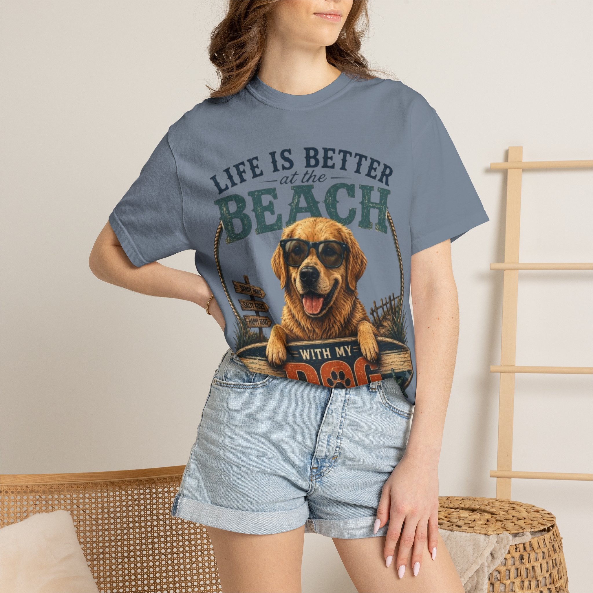 Life Is Better at the Beach With My Dog Comfort Colors® T-Shirt