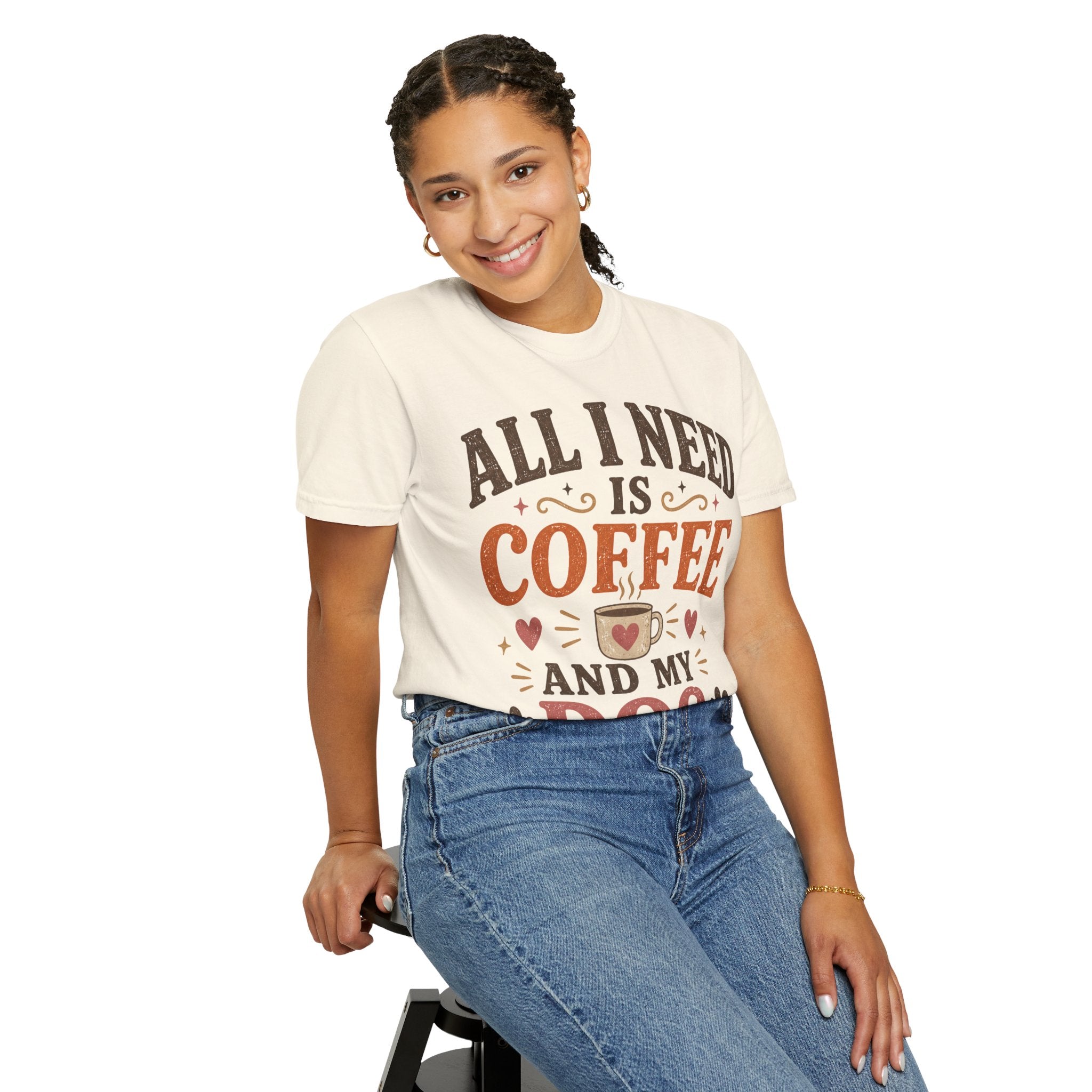 All I Need Is Coffee and My Dog Retro T-Shirt