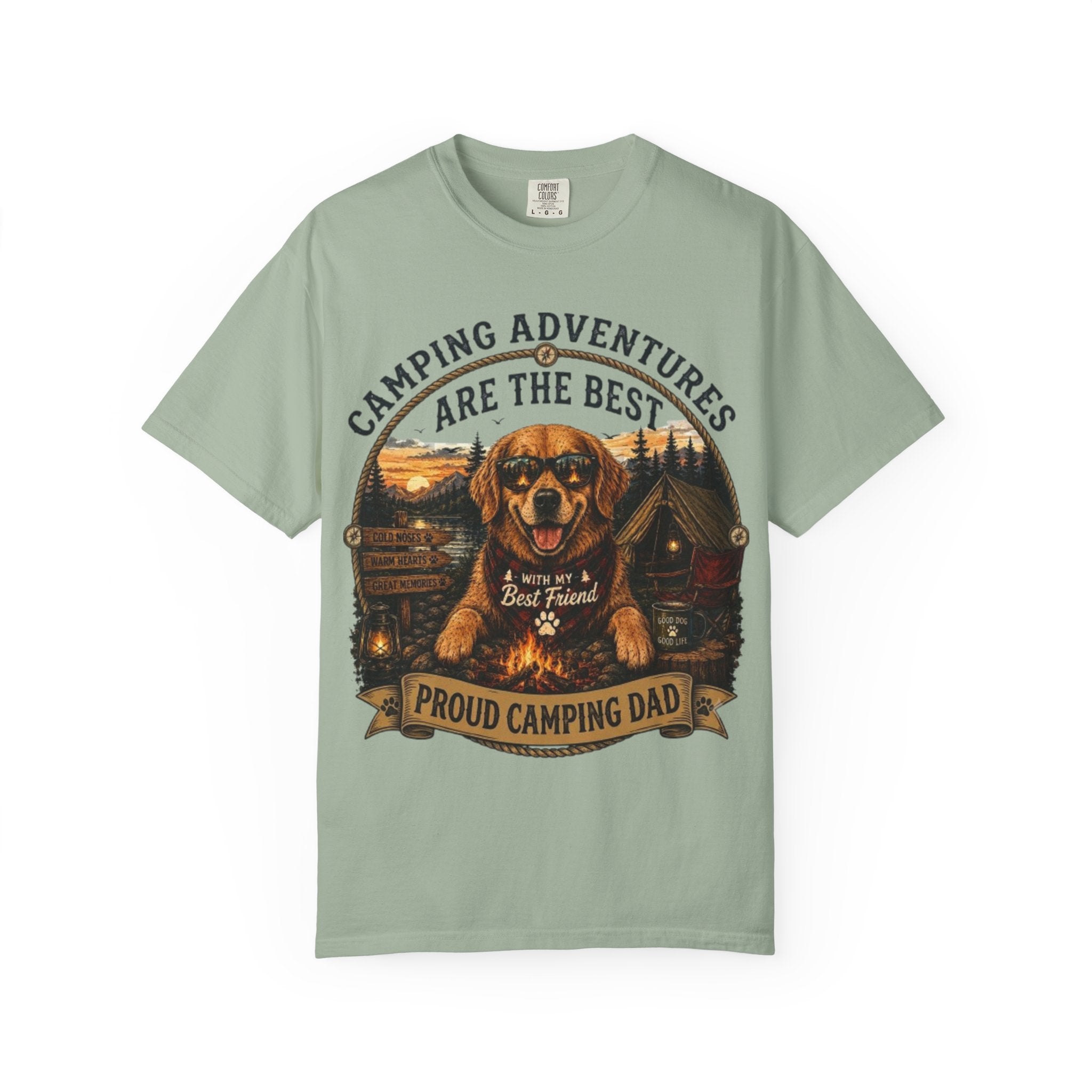 Proud Camping Dog Dad Comfort Colors® T-Shirt