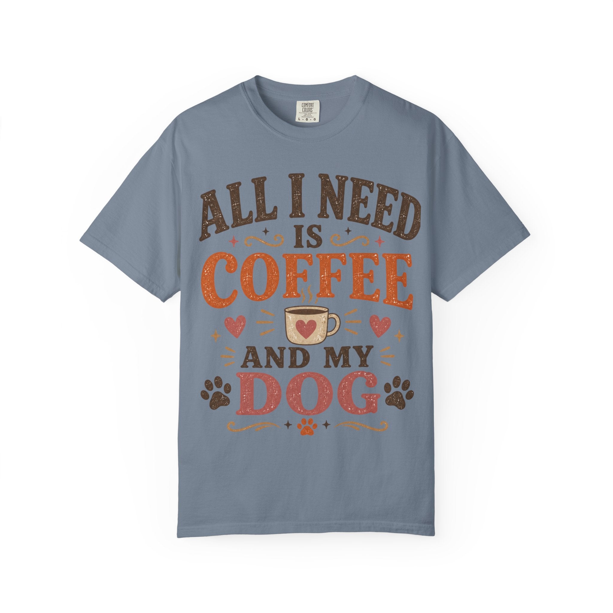 All I Need Is Coffee and My Dog Retro T-Shirt