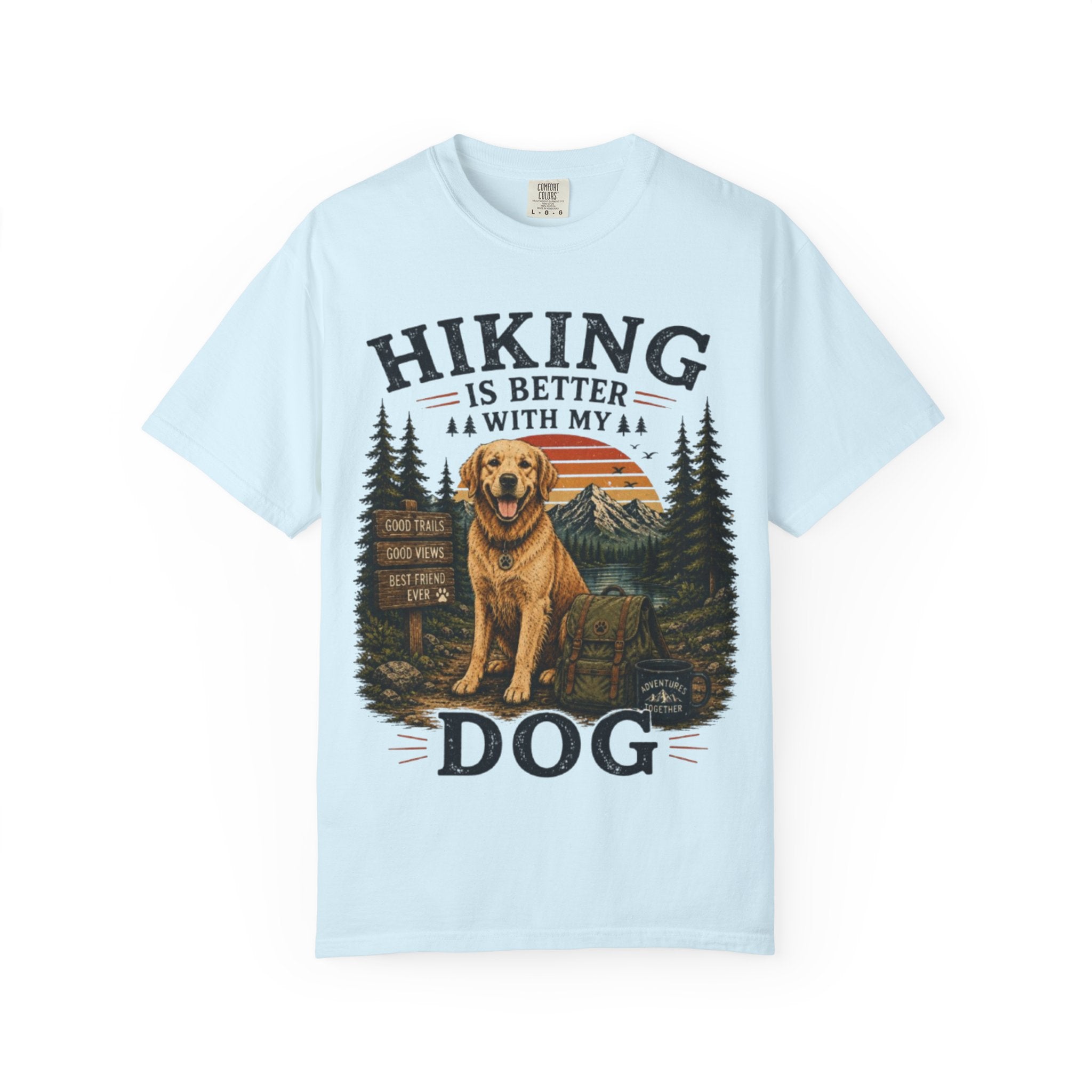 Hiking Is Better With My Dog Retro T-Shirt