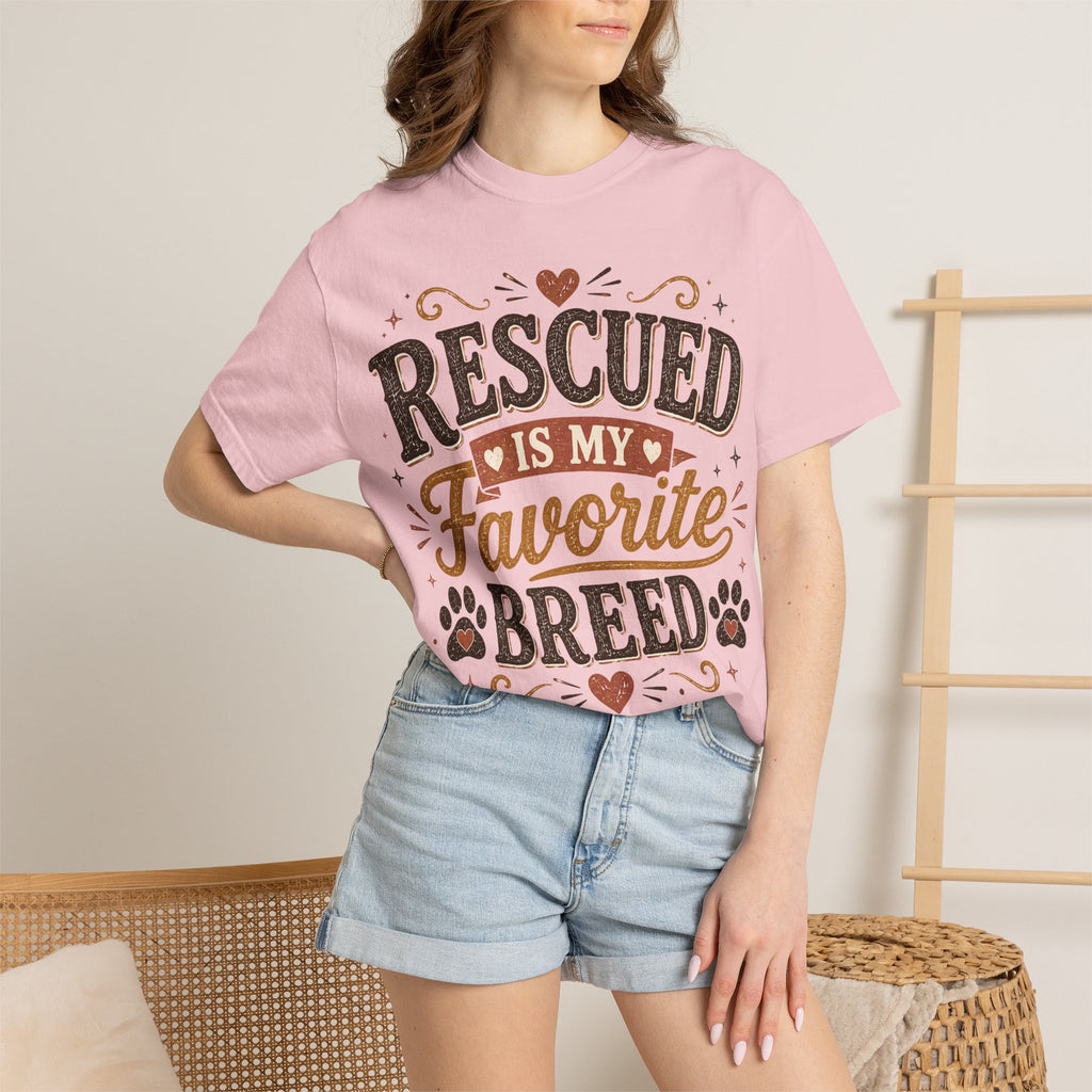 Rescued Is My Favorite Breed Retro T-Shirt