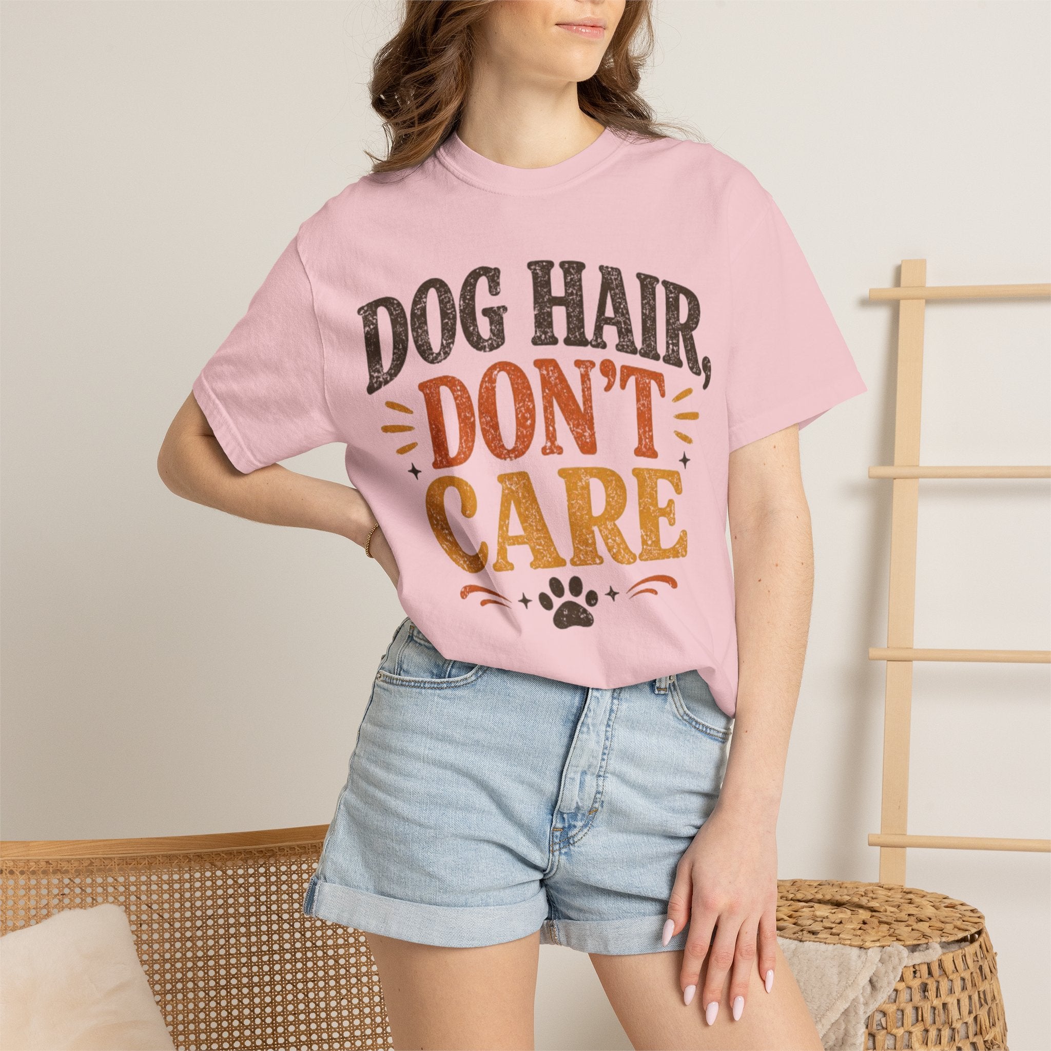 Dog Hair, Don’t Care Retro T-Shirt