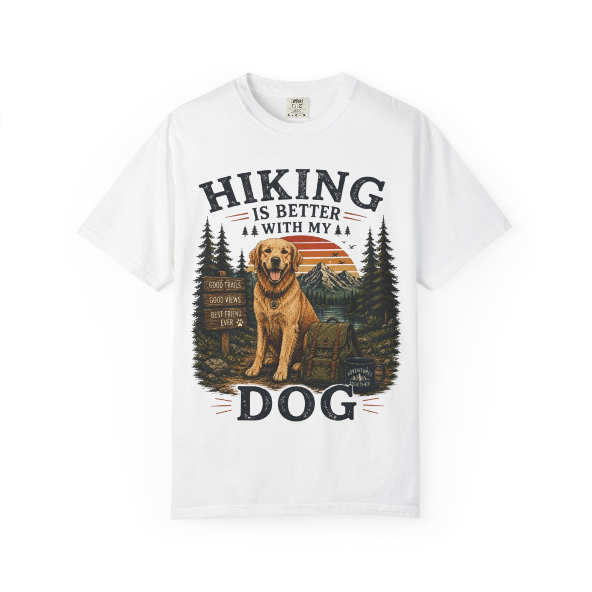 Hiking Is Better With My Dog Retro T-Shirt