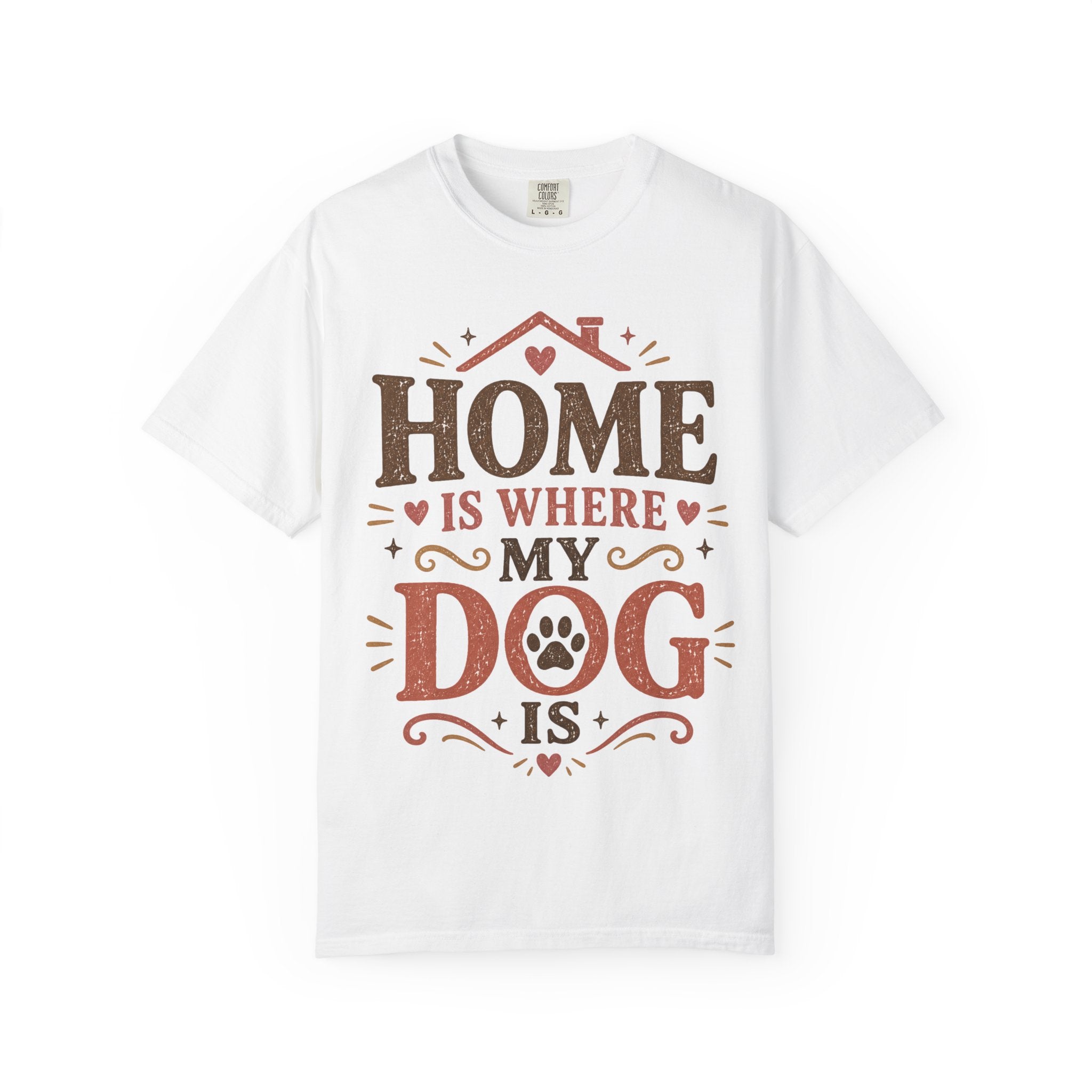 Home Is Where My Dog Is Retro T-Shirt