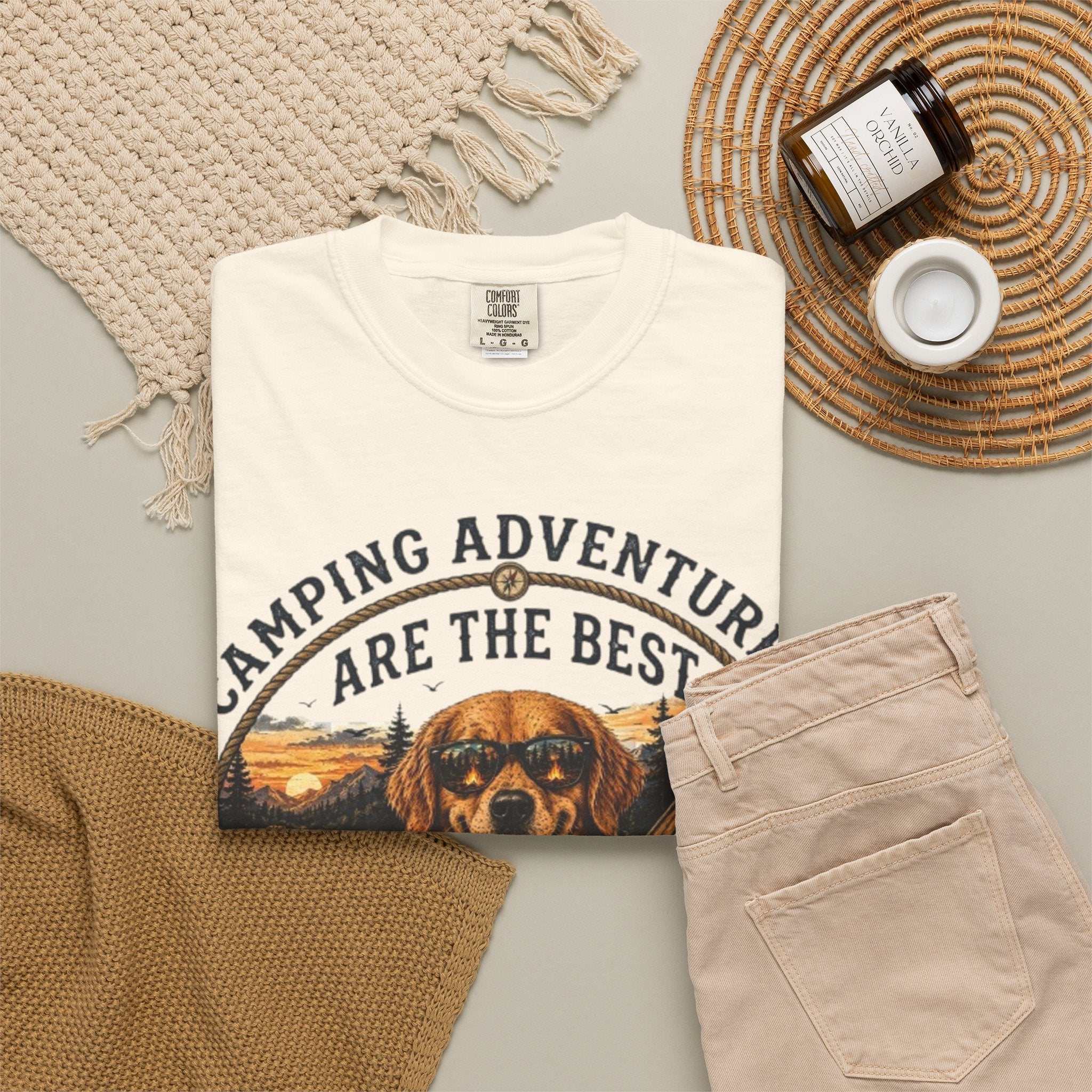 Proud Camping Dog Dad Comfort Colors® T-Shirt
