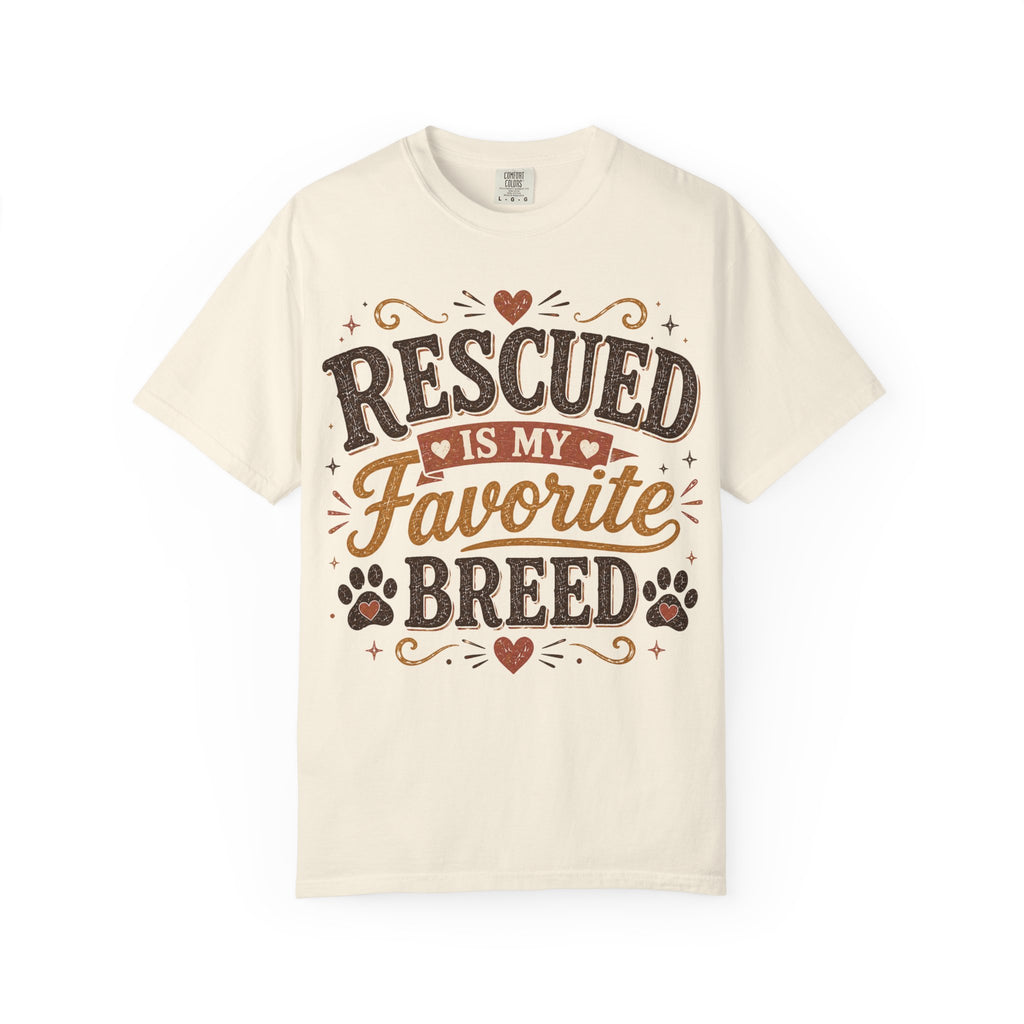 Rescued Is My Favorite Breed Retro T-Shirt