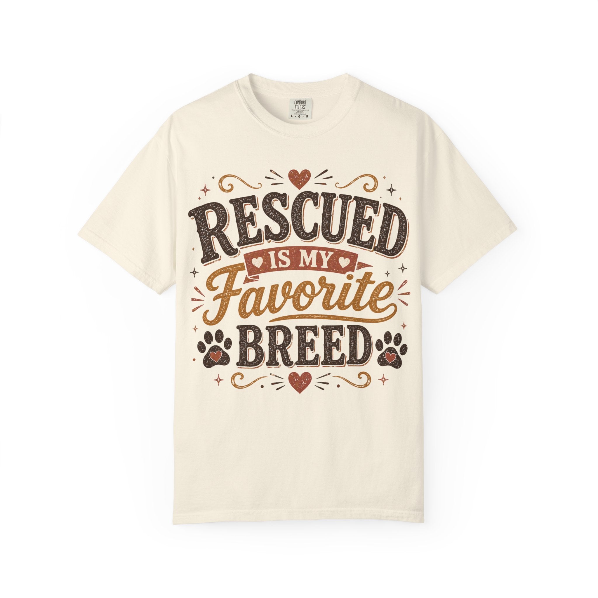 Rescued Is My Favorite Breed Retro T-Shirt