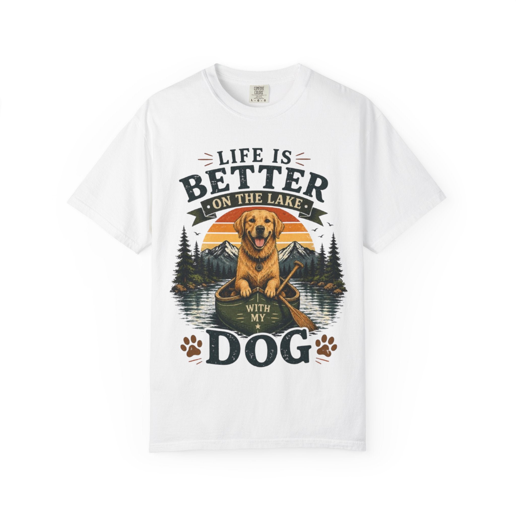 Life Is Better On The Lake With My Dog Retro T-Shirt