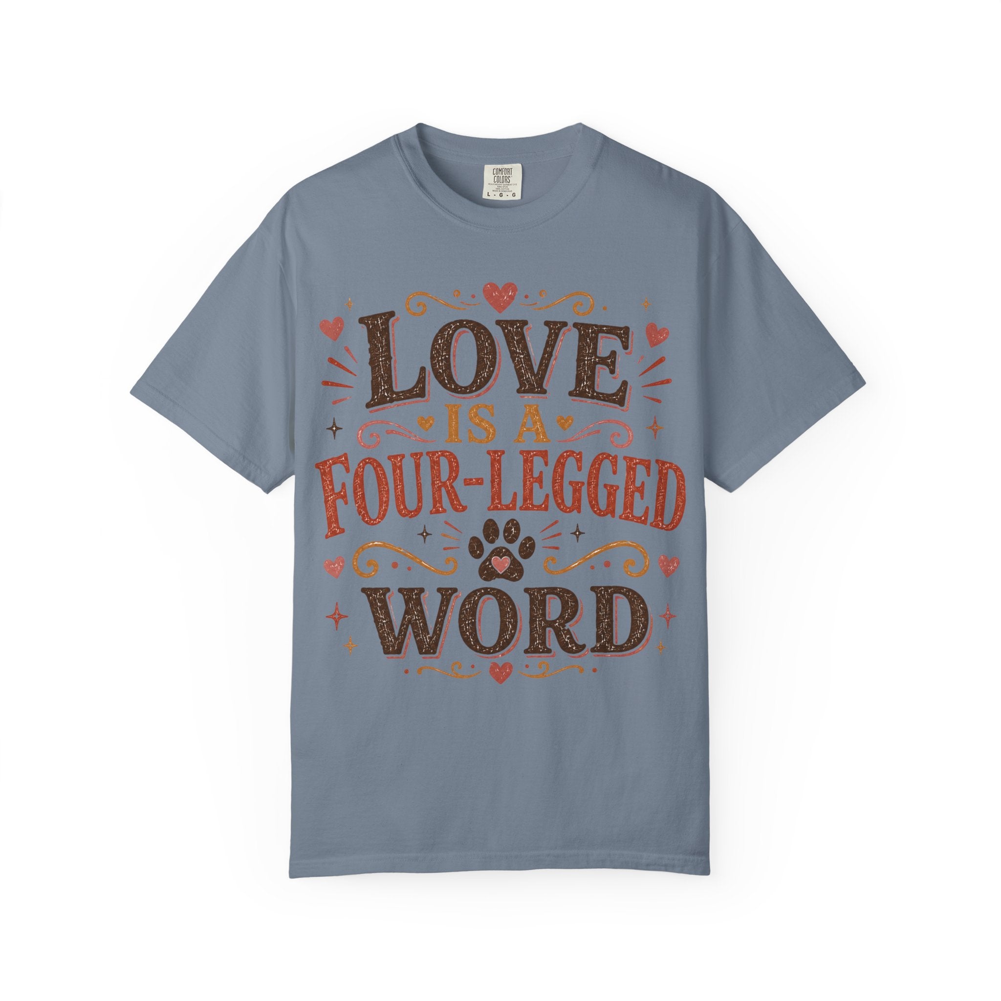 Love Is A Four-Legged Word Retro T-Shirt