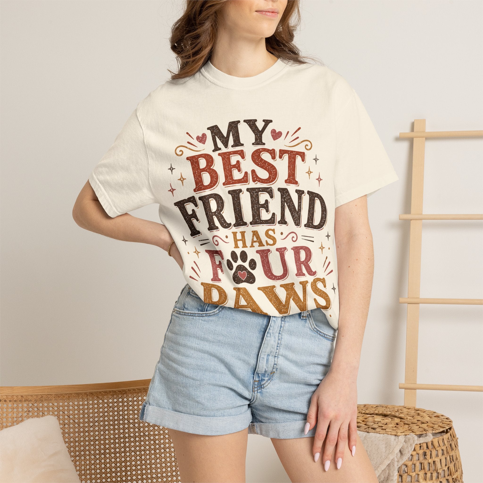 My Best Friend Has Four Paws Retro T-Shirt
