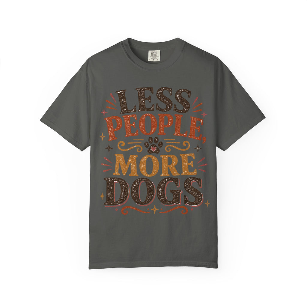Less People, More Dogs Retro T-Shirt