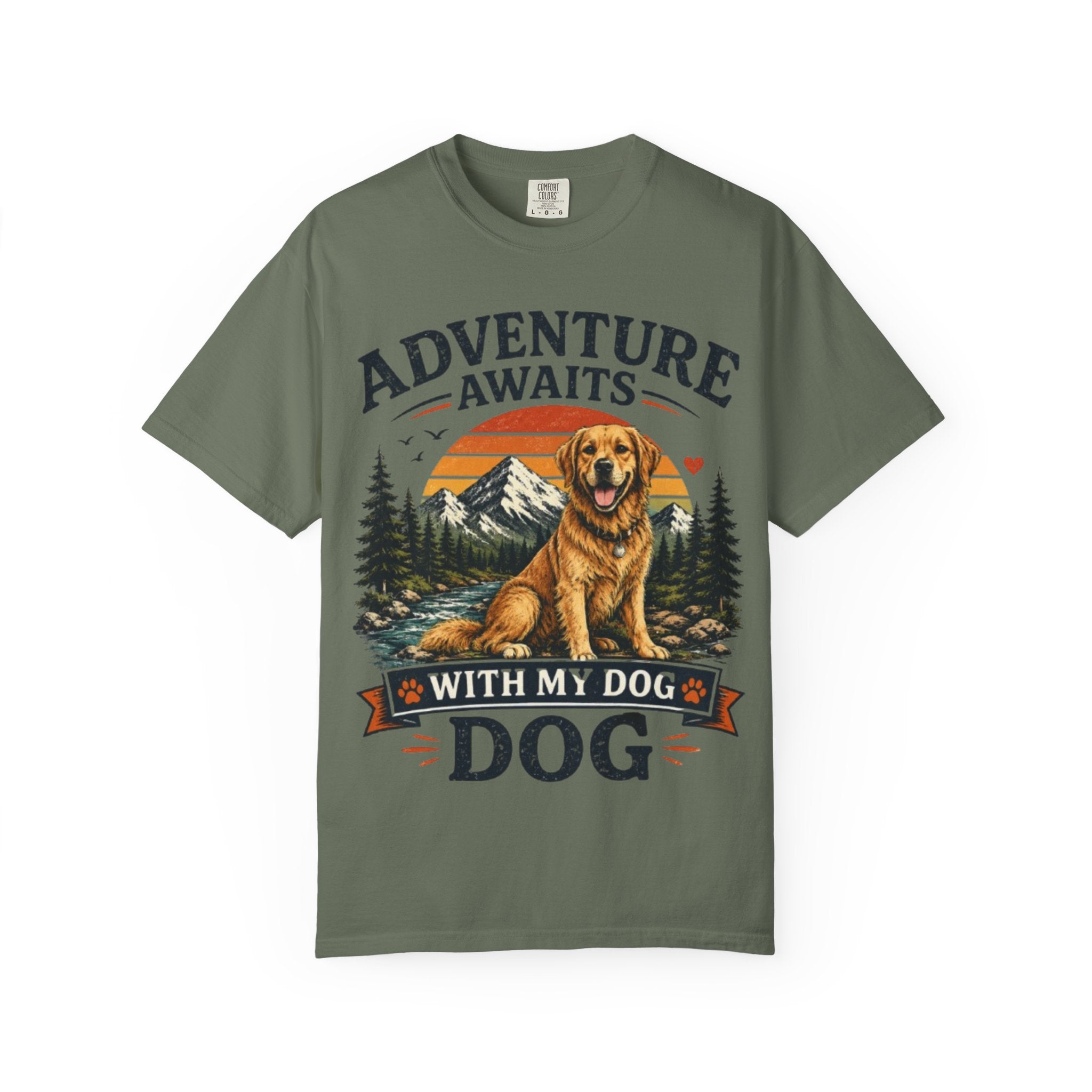 Adventure Awaits With My Dog Retro T-Shirt